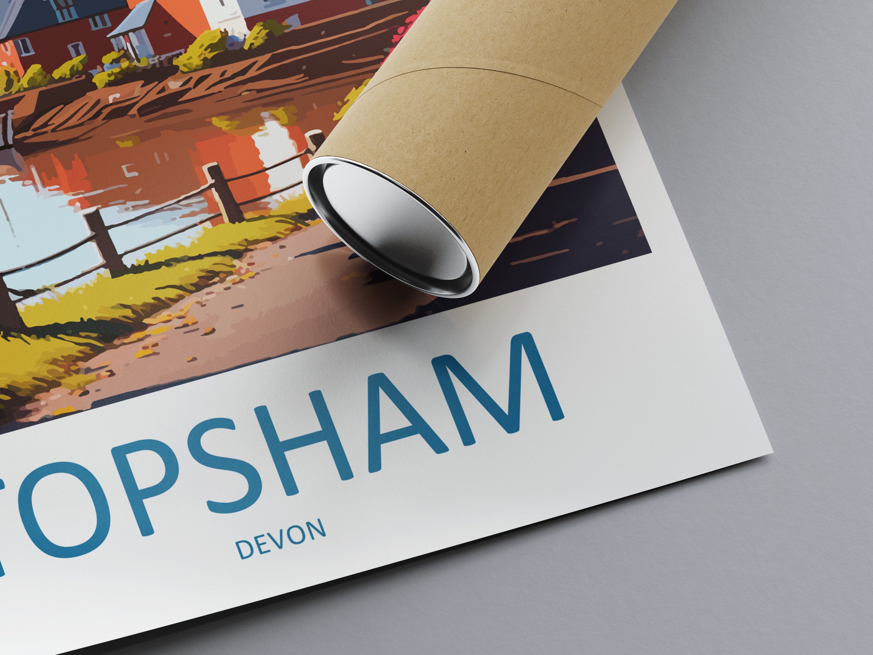 Topsham Travel Print Wall Art Topsham Wall Hanging Home Décor Topsham Gift Art Lovers England Art Lover Gift Topsham Art