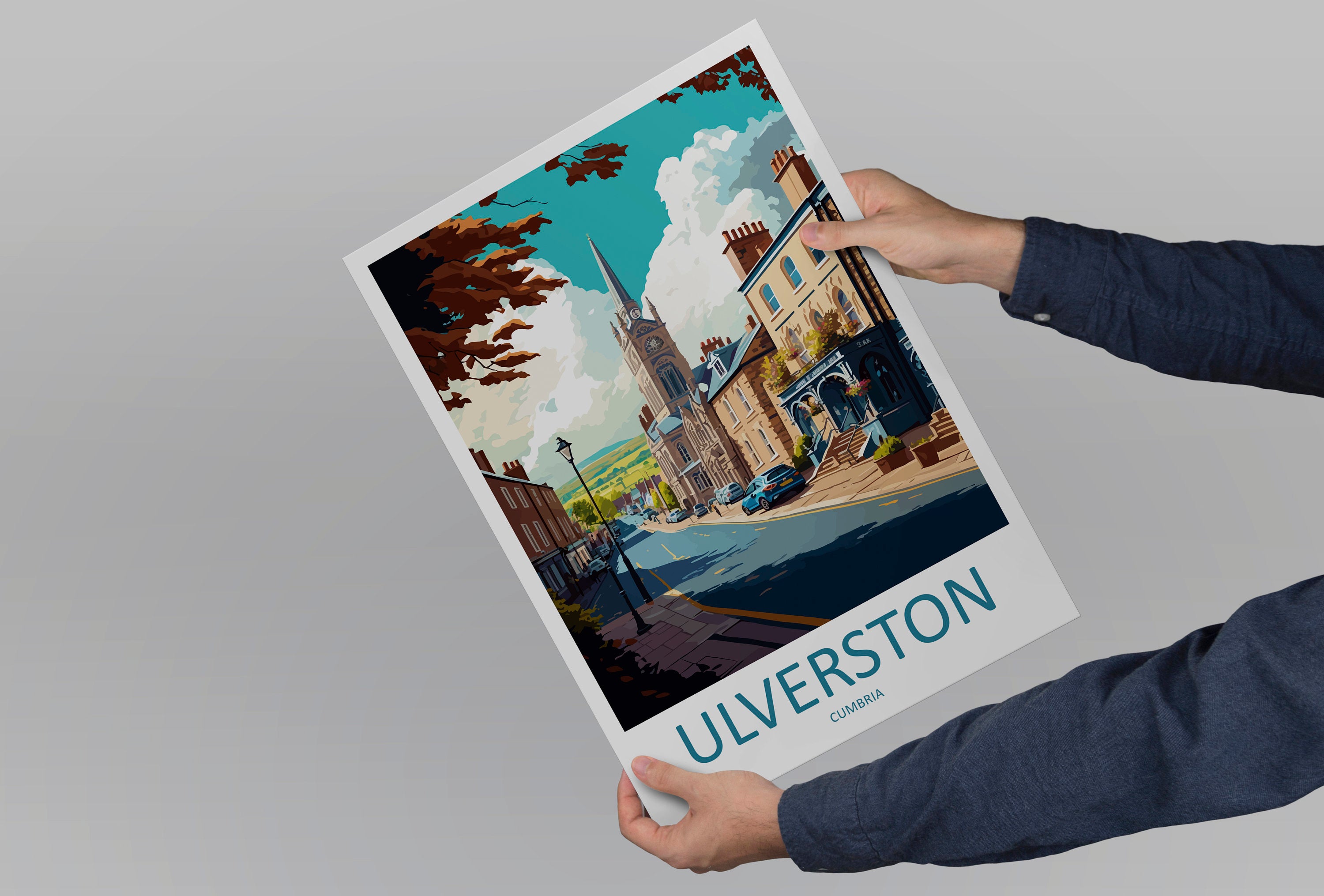 Ulverston Travel Print Wall Art Ulverston Wall Hanging Home Decoration Ulverston Gift Art Lovers Wall Art Print Art Ulverston Travel Art