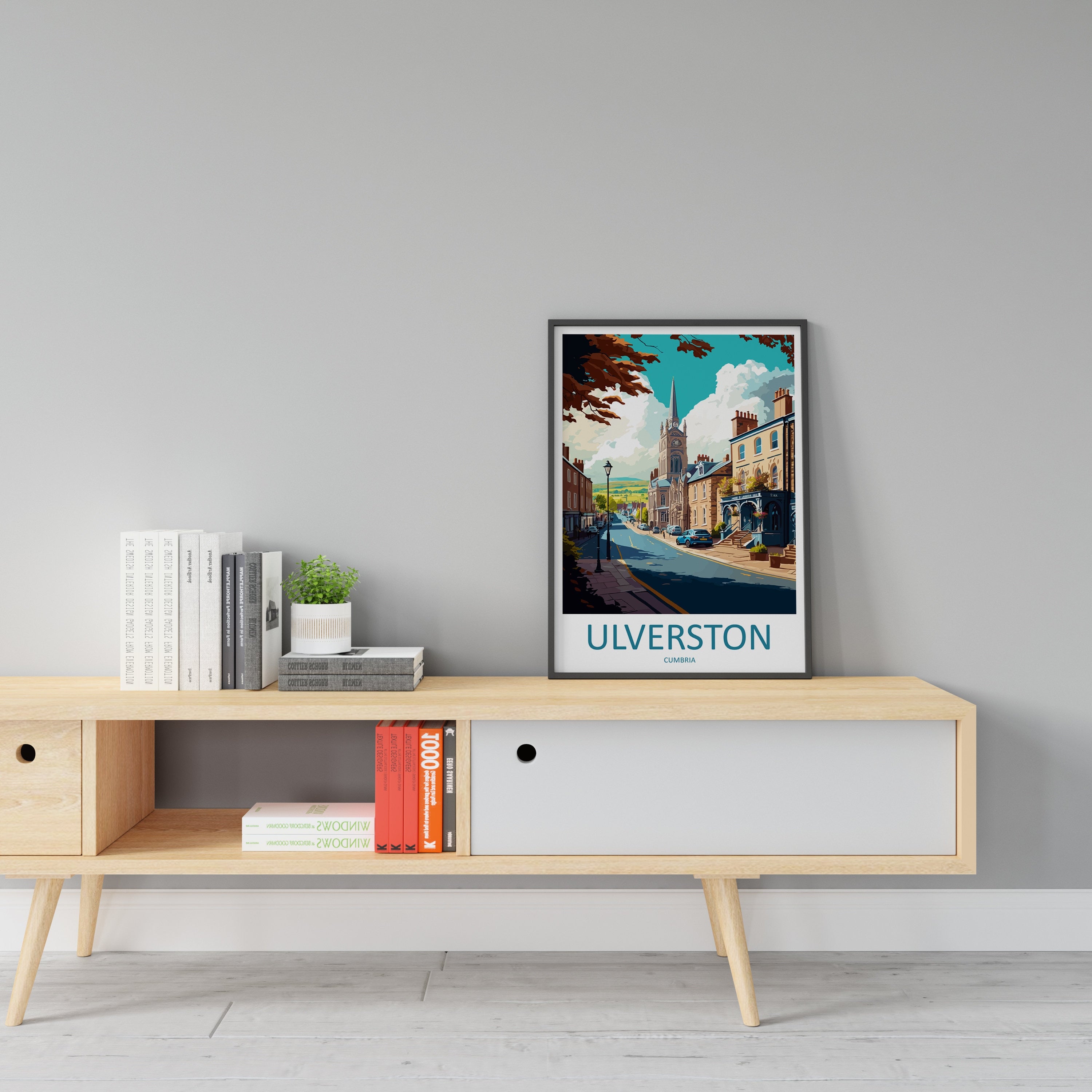 Ulverston Travel Print Wall Art Ulverston Wall Hanging Home Decoration Ulverston Gift Art Lovers Wall Art Print Art Ulverston Travel Art