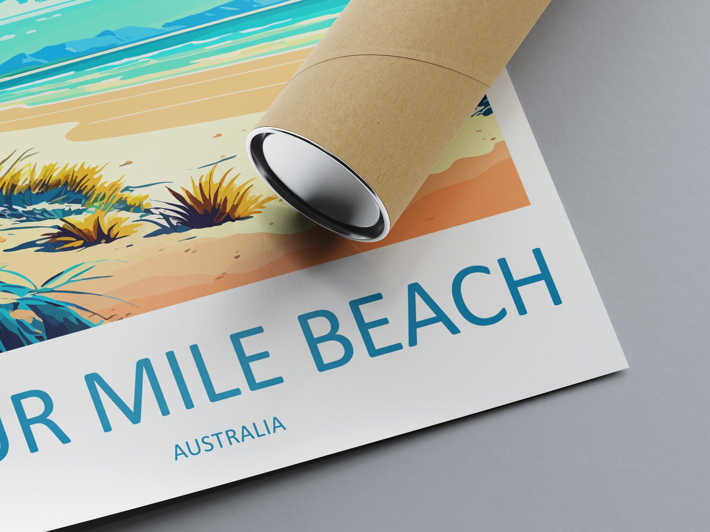 Four Mile Beach Travel Print Wall Art Four Mile Beach Wall Hanging Home Décor Four Mile Beach Gift Art Lovers Wall Art Australia Travel Art