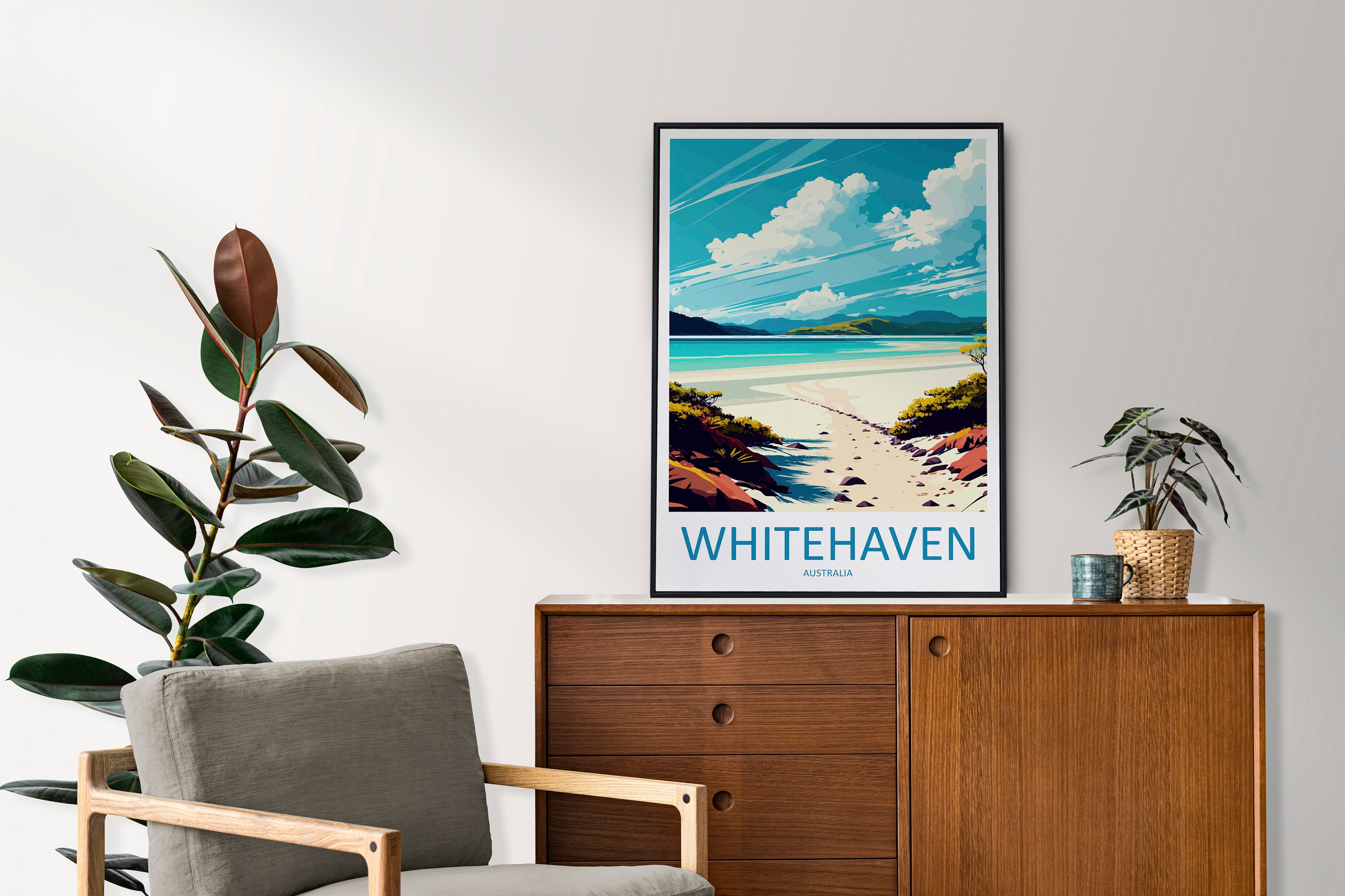 Whitehaven Travel Print Wall Art Whitehaven Wall Hanging Home Décor Whitehaven Gift Art Lovers Wall Art Australia Travel Print Whitehaven