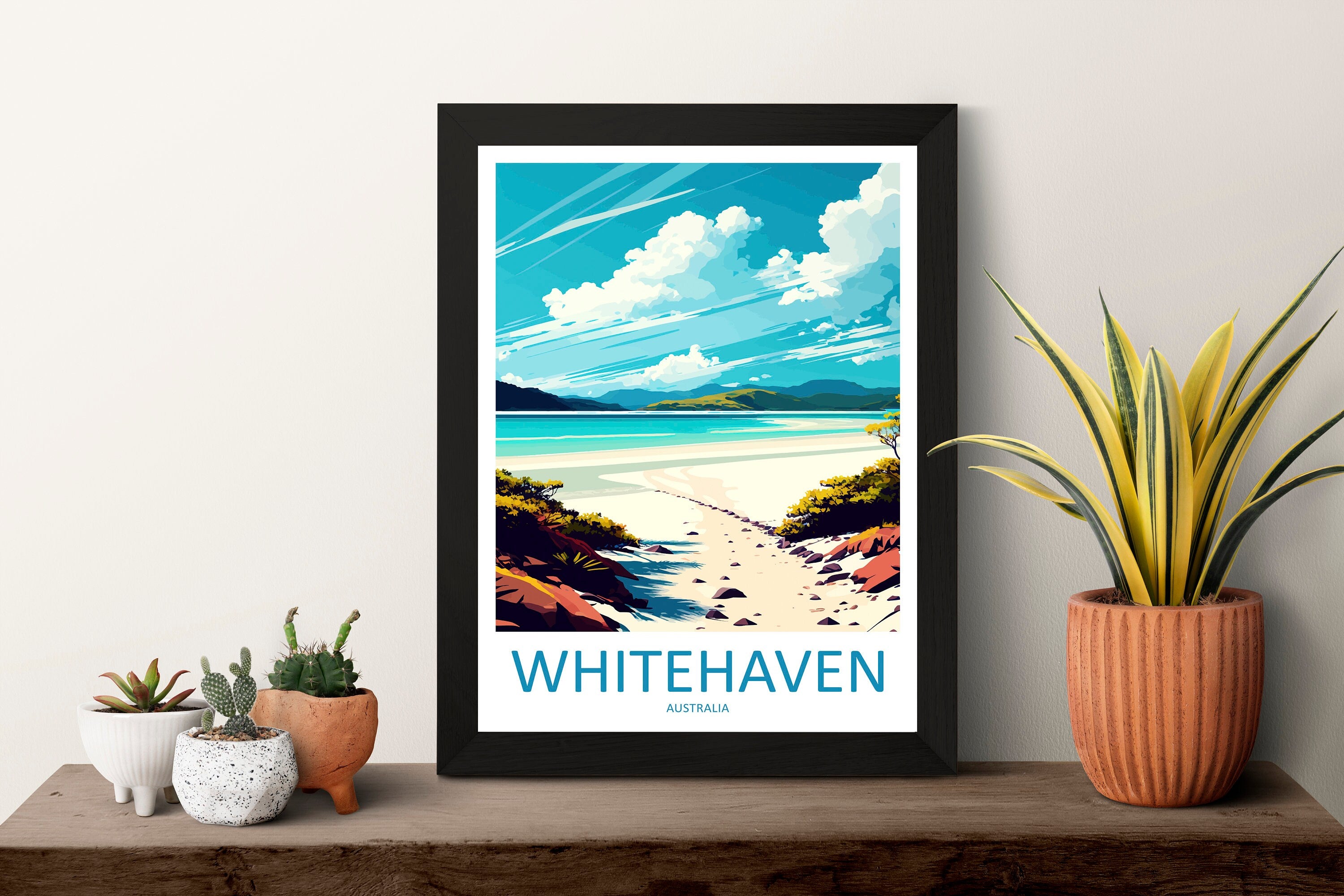 Whitehaven Travel Print Wall Art Whitehaven Wall Hanging Home Décor Whitehaven Gift Art Lovers Wall Art Australia Travel Print Whitehaven