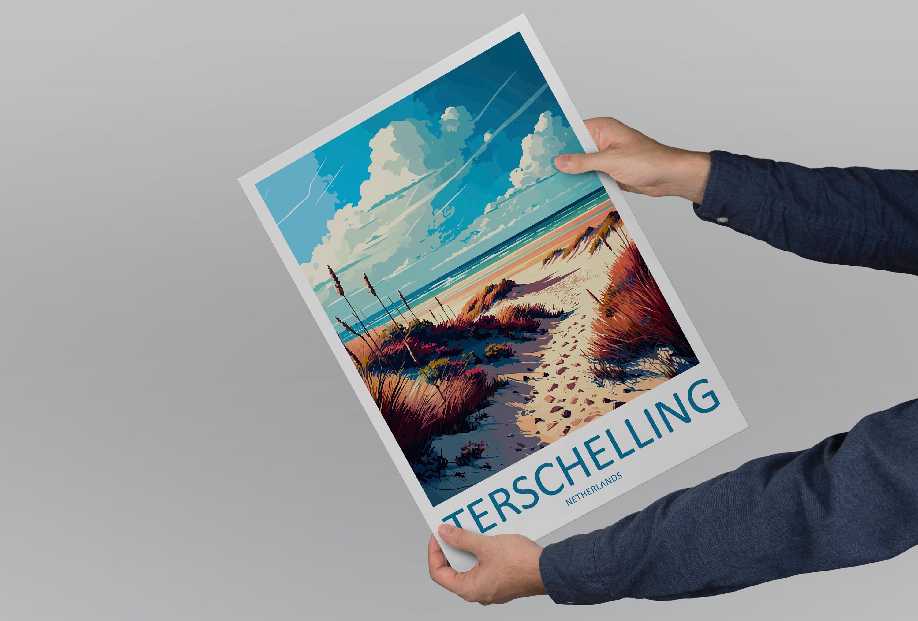 Terschelling Travel Print Wall Art Terschelling Wall Hanging Home Décor Terschelling Gift Art Lovers Netherlands Art Lover Gift Terschelling