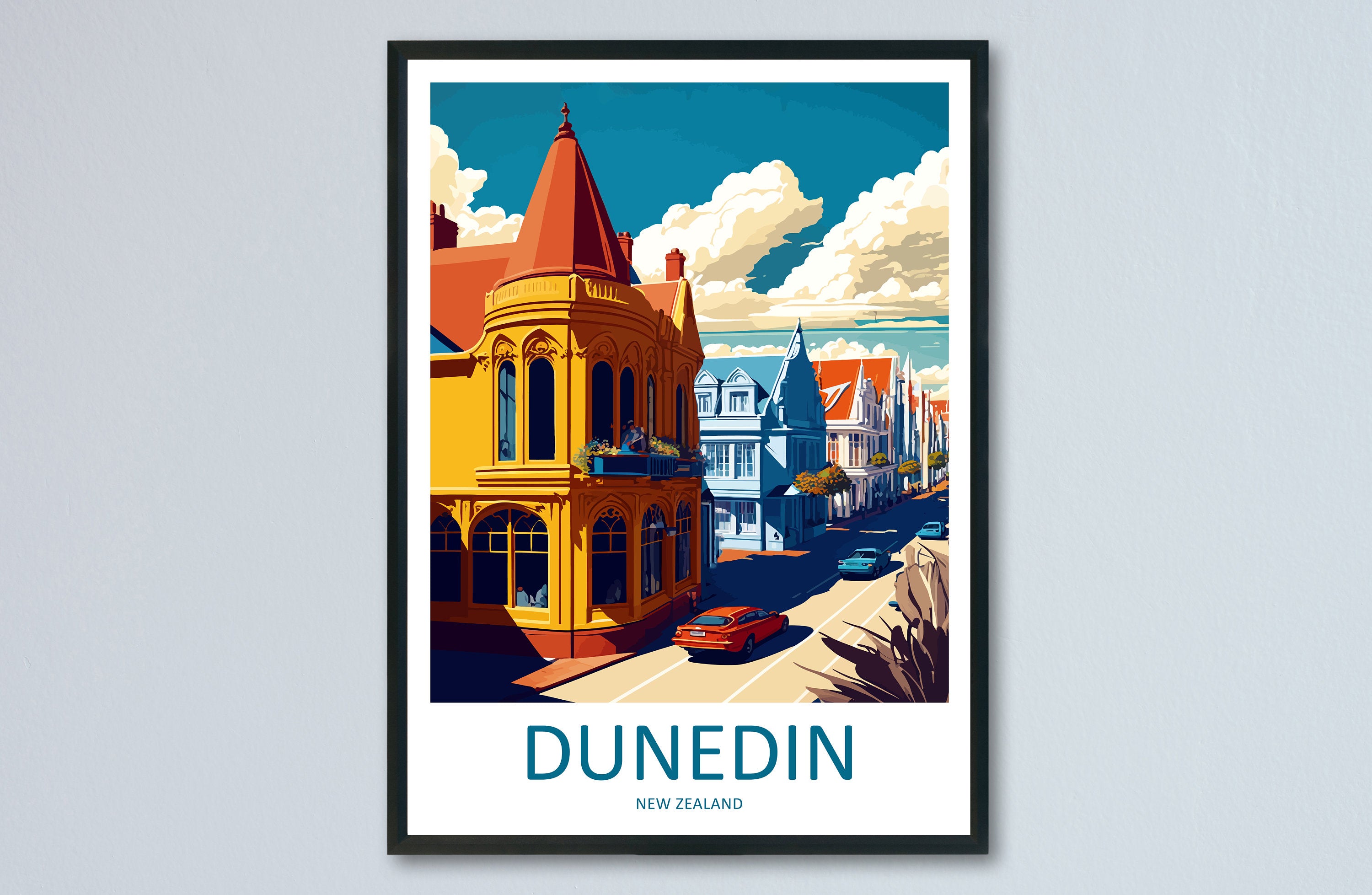 Dunedin Travel Print Wall Art Dunedin Wall Hanging Home Décor Dunedin Gift Art Lovers New Zealand Art Lover Gift Print Art