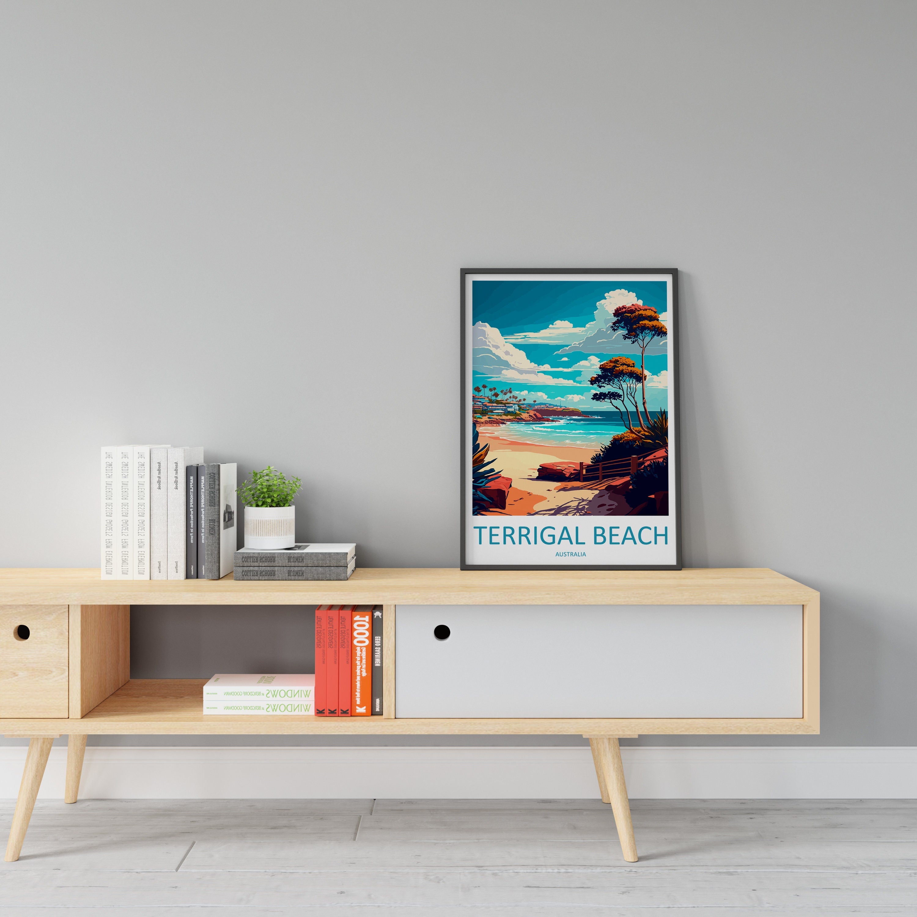 Terrigal Beach Travel Print Wall Art Terrigal Beach Wall Hanging Home Décor Terrigal Beach Gift Art Lovers Wall Art Australia Travel Print