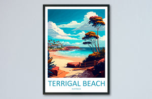 Terrigal Beach Travel Print Wall Art Terrigal Beach Wall Hanging Home Décor Terrigal Beach Gift Art Lovers Wall Art Australia Travel Print