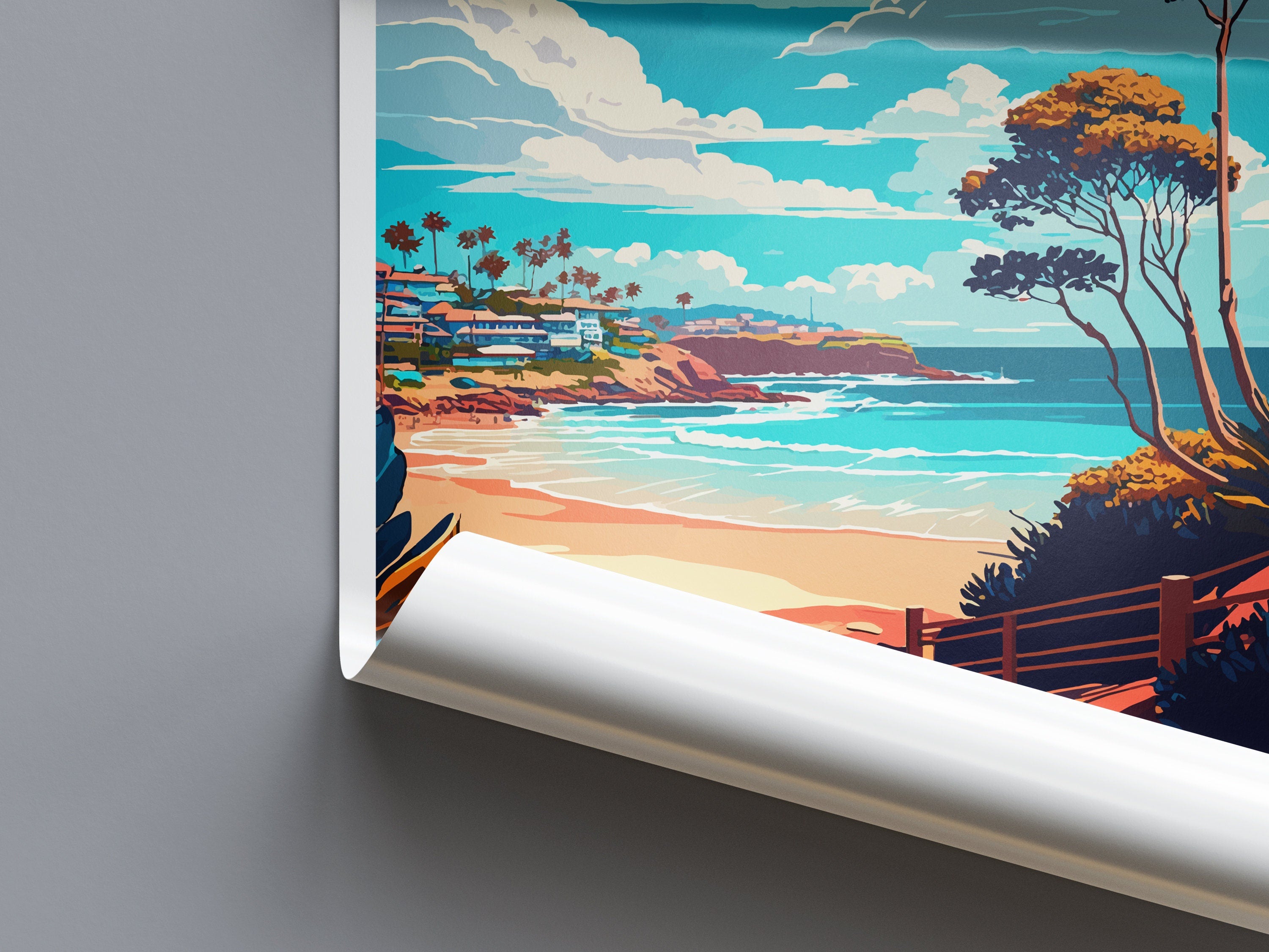 Terrigal Beach Travel Print Wall Art Terrigal Beach Wall Hanging Home Décor Terrigal Beach Gift Art Lovers Wall Art Australia Travel Print