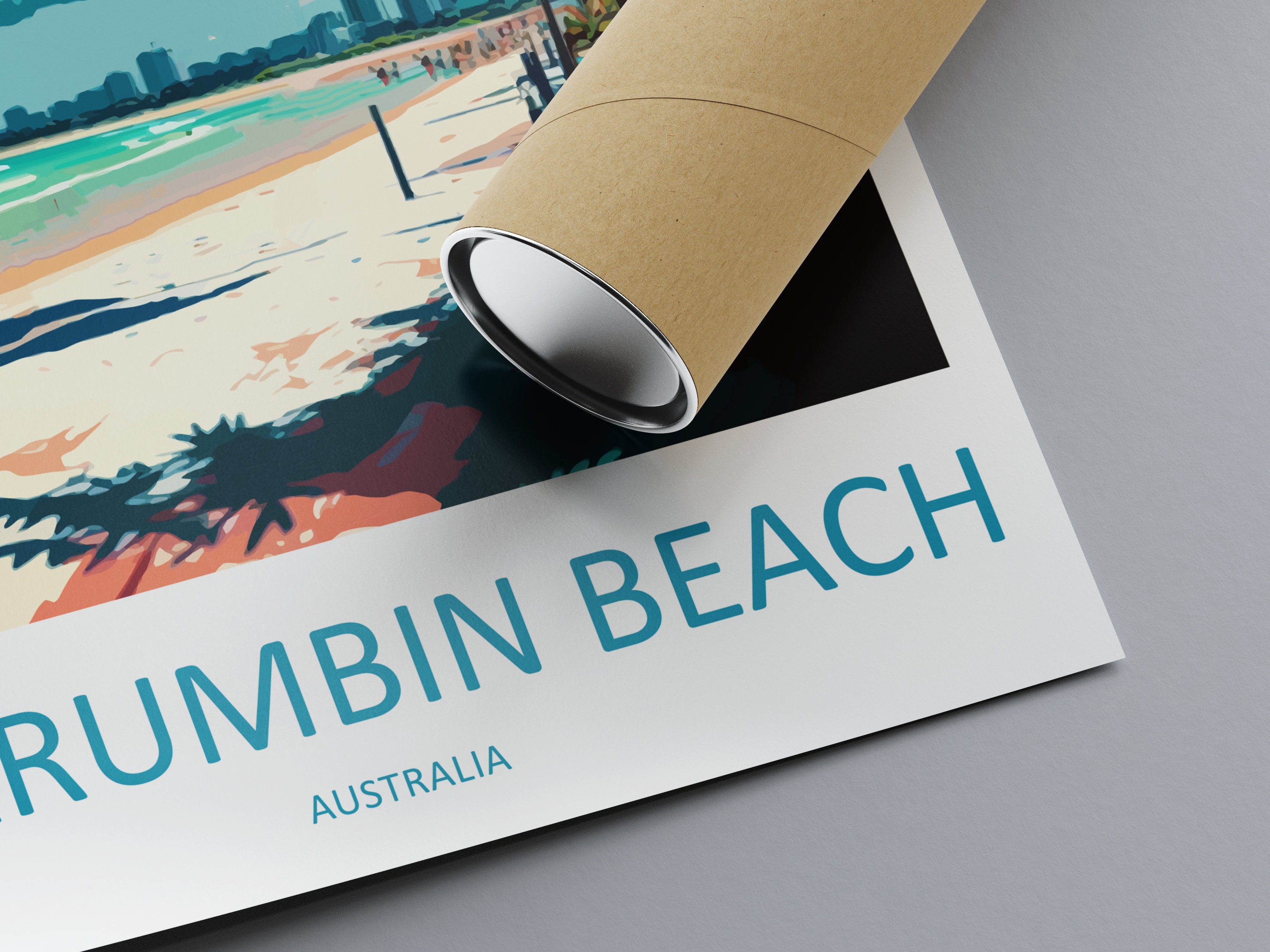 Currumbin Beach Travel Print Wall Art Currumbin Beach Wall Hanging Home Décor Currumbin Beach Gift Art Lovers Wall Art Australia Travel Art