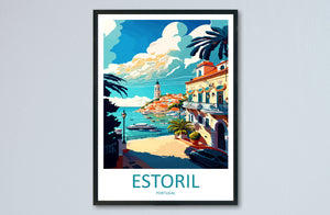 Estoril Travel Print Wall Art Estoril Wall Hanging Home Décor Estoril Gift Art Lovers Portugal Art Lover Gift Estoril Wall Décor