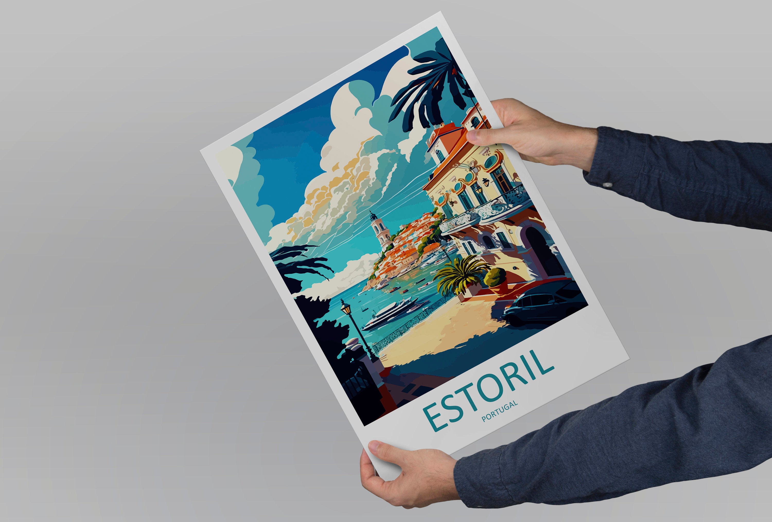 Estoril Travel Print Wall Art Estoril Wall Hanging Home Décor Estoril Gift Art Lovers Portugal Art Lover Gift Estoril Wall Décor