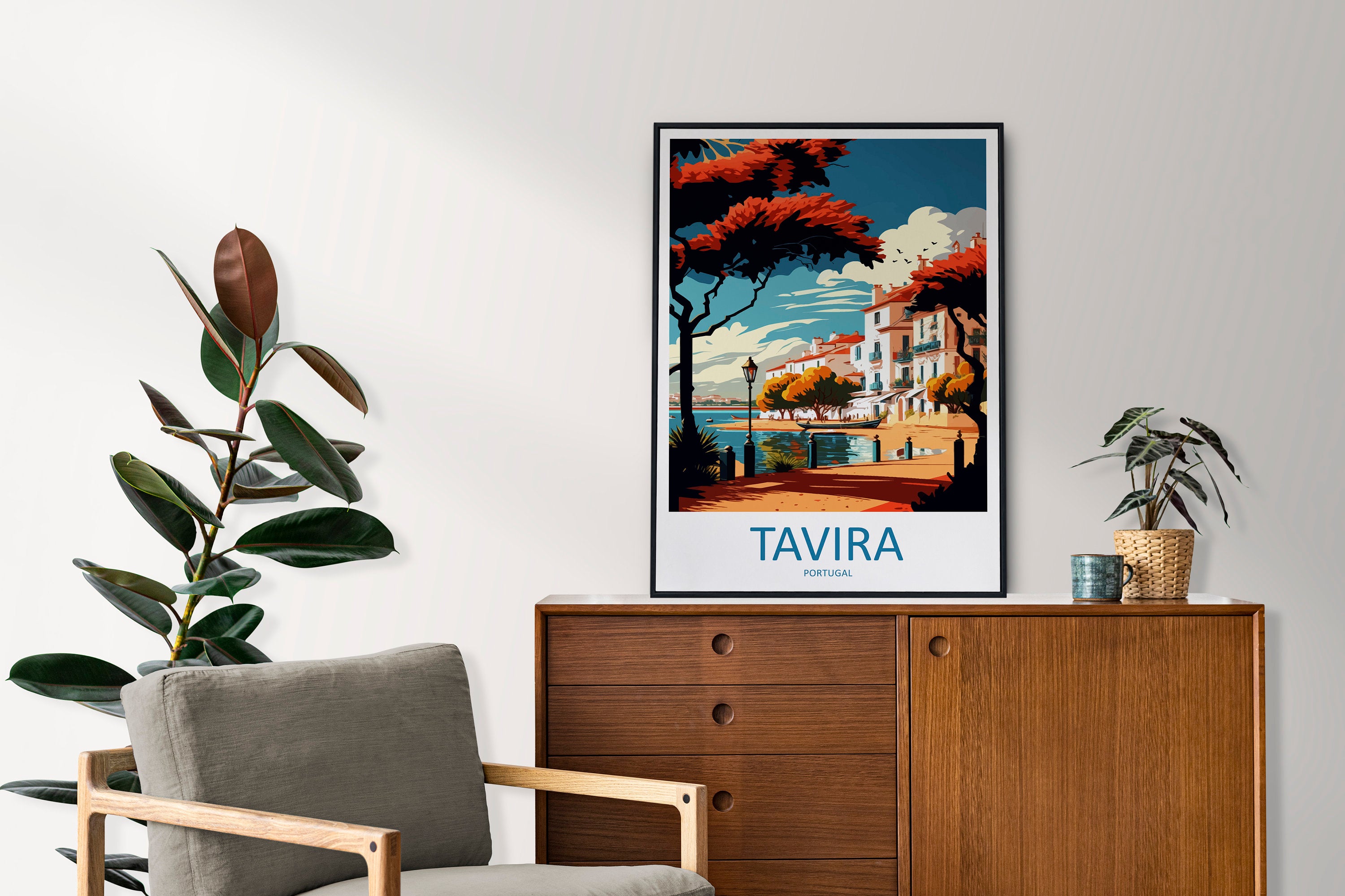 Tavira Travel Print Wall Art Tavira Wall Hanging Home Décor Tavira Gift Art Lovers Portugal Art Lover Gift Tavira Wall Décor