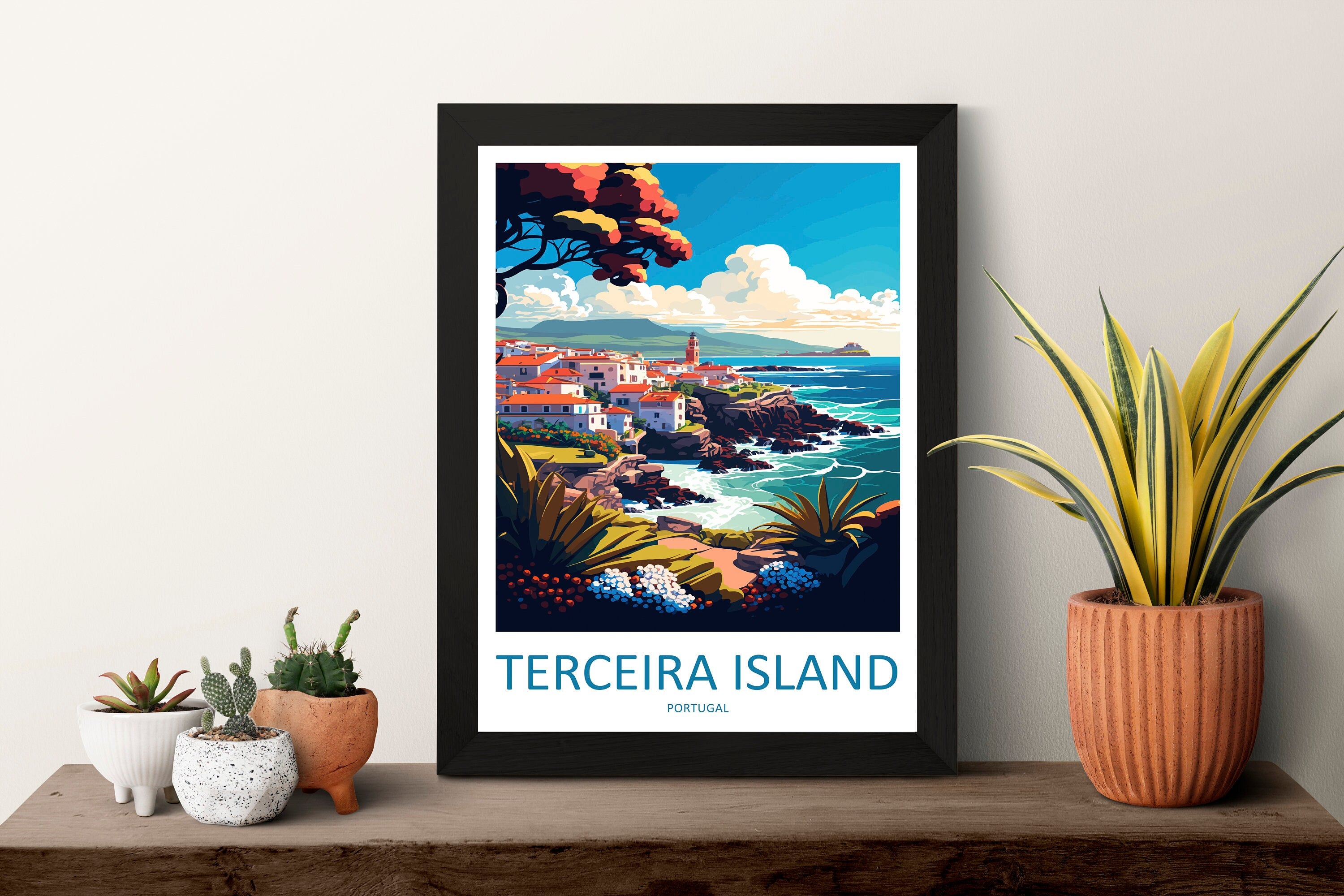 Terceira Island Travel Print Wall Art Terceira Island Wall Hanging Home Décor Terceira Island Gift Art Lovers Portugal Art Lover Gift