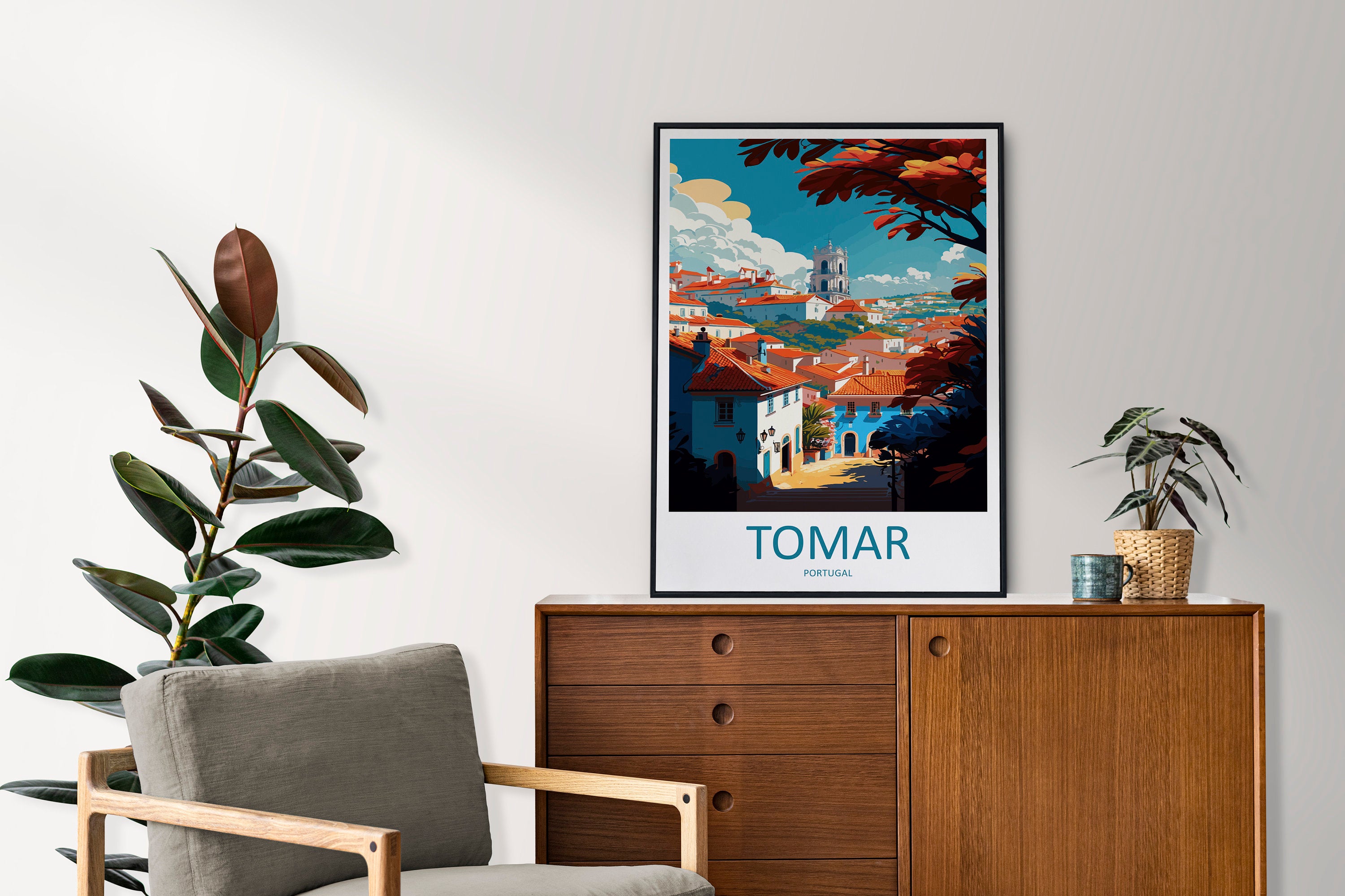 Tomar Travel Print Wall Art Tomar Wall Hanging Home Décor Tomar Gift Art Lovers Portugal Art Lover Gift Tomar Wall Décor