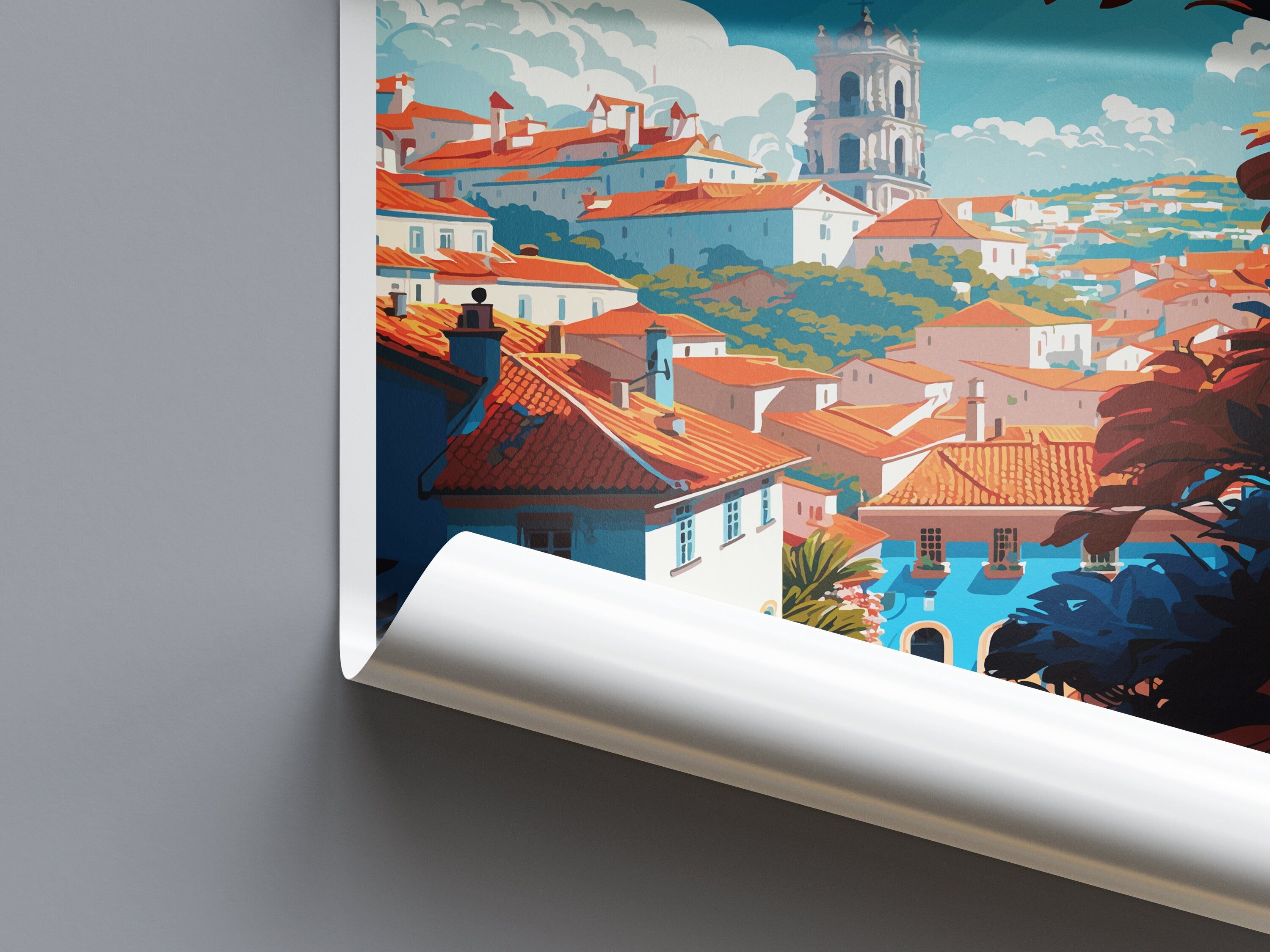 Tomar Travel Print Wall Art Tomar Wall Hanging Home Décor Tomar Gift Art Lovers Portugal Art Lover Gift Tomar Wall Décor