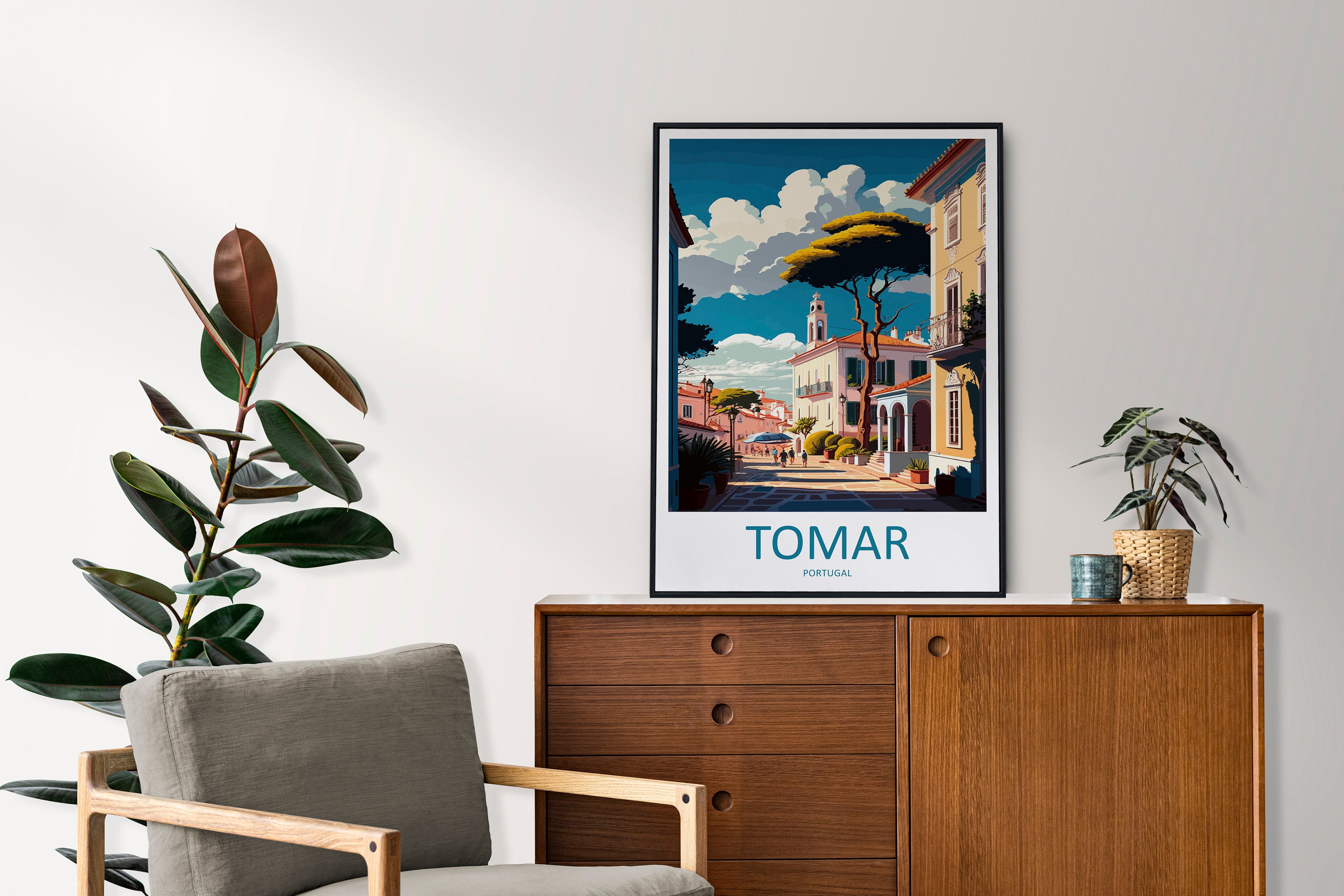 Tomar Travel Print Wall Art Tomar Wall Hanging Home Décor Tomar Gift Art Lovers Portugal Art Lover Gift Tomar Wall Décor