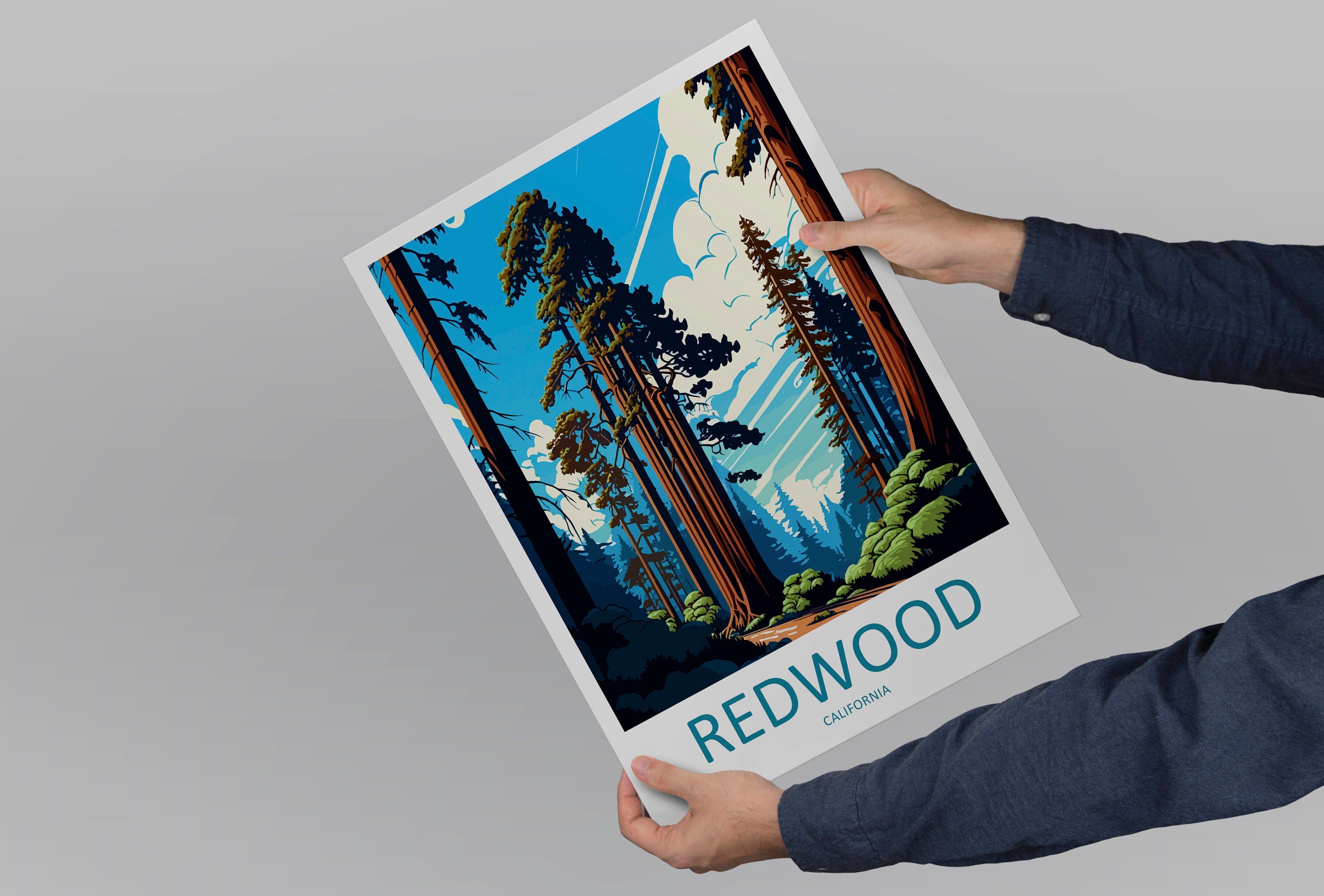 Redwood National Park Travel Print Wall Art Redwood Wall Hanging Home Décor Redwood Gift Art Lovers California Art Lover Gift