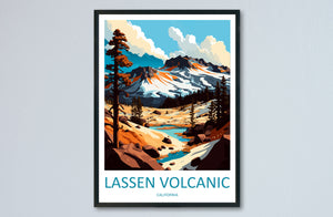 Lassen Volcanic National Park Travel Print Wall Art Lassen Volcanic Wall Hanging Home Décor Lassen Volcanic Gift Art Lovers California Art