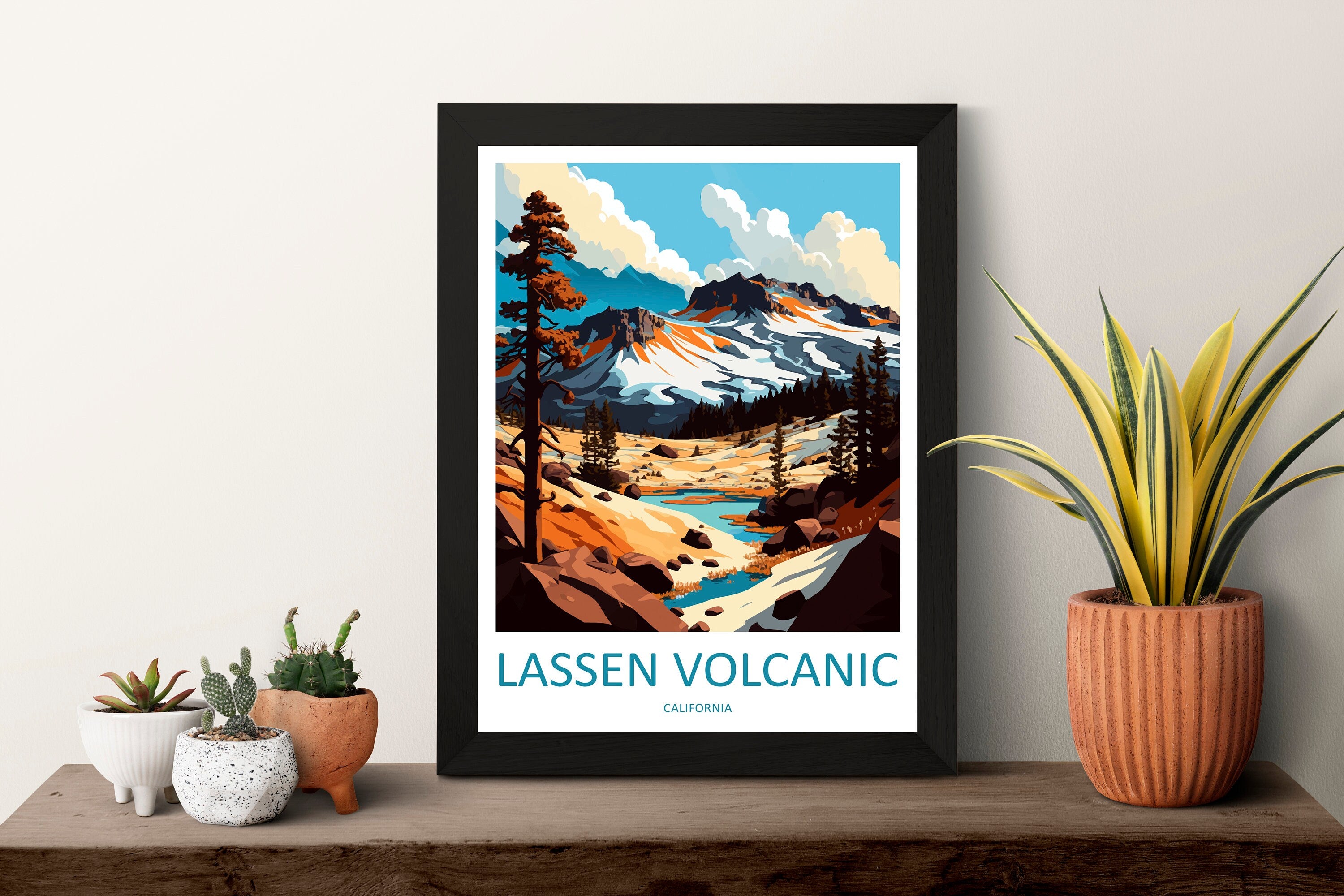 Lassen Volcanic National Park Travel Print Wall Art Lassen Volcanic Wall Hanging Home Décor Lassen Volcanic Gift Art Lovers California Art