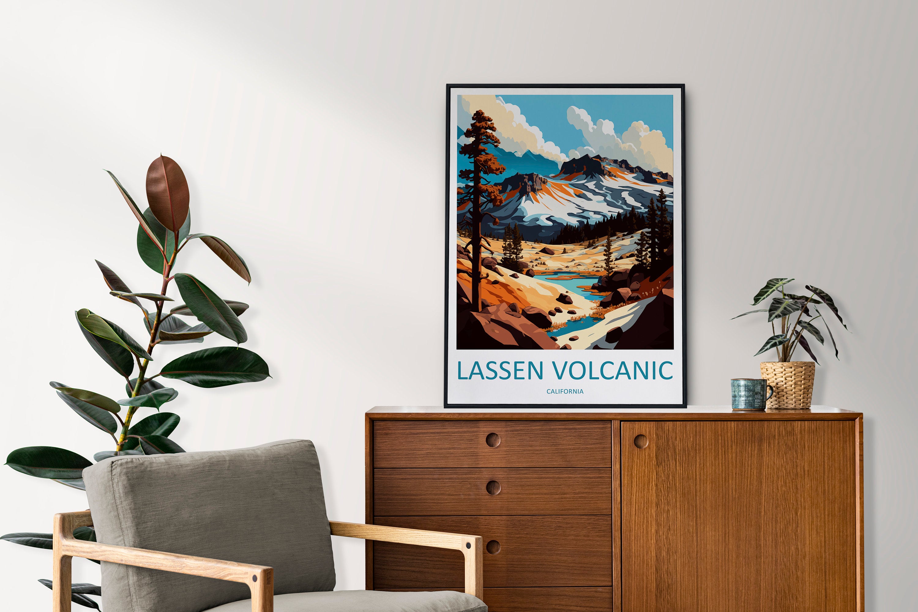 Lassen Volcanic National Park Travel Print Wall Art Lassen Volcanic Wall Hanging Home Décor Lassen Volcanic Gift Art Lovers California Art