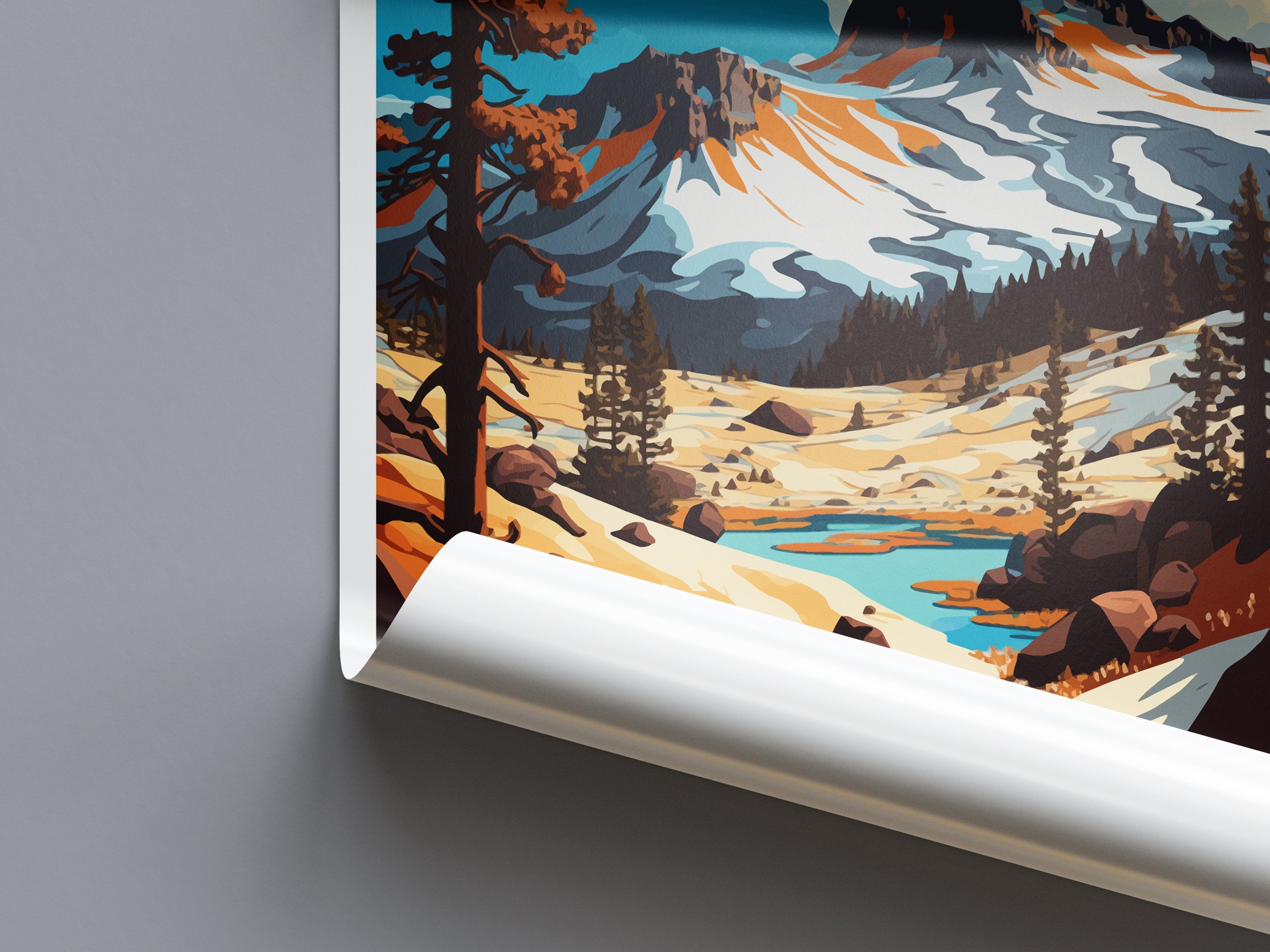 Lassen Volcanic National Park Travel Print Wall Art Lassen Volcanic Wall Hanging Home Décor Lassen Volcanic Gift Art Lovers California Art