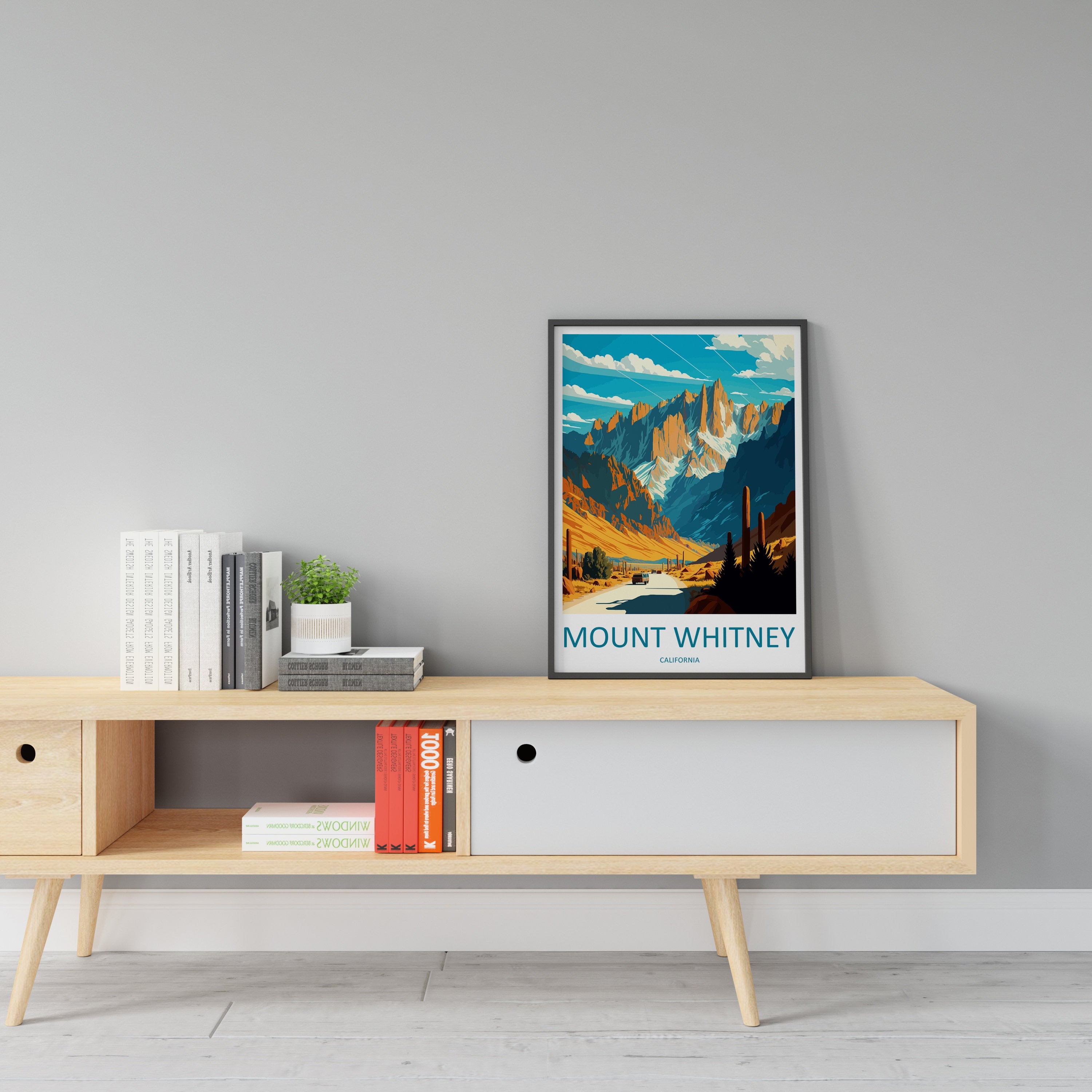 Mount Whitney Travel Print Wall Art Mount Whitney Wall Hanging Home Décor Mount Whitney Gift Art Lovers California Art Lover Gift