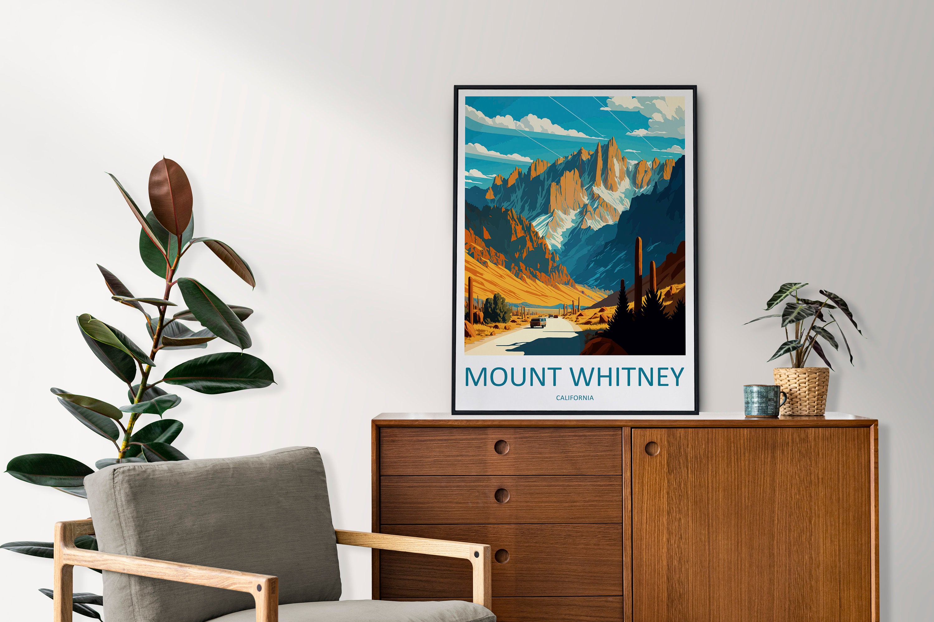 Mount Whitney Travel Print Wall Art Mount Whitney Wall Hanging Home Décor Mount Whitney Gift Art Lovers California Art Lover Gift