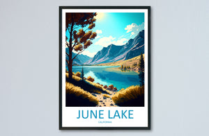 June Lake Travel Print Wall Art June Lake Wall Hanging Home Décor June Lake Gift Art Lovers California Art Lover Gift June Lake Wall Art