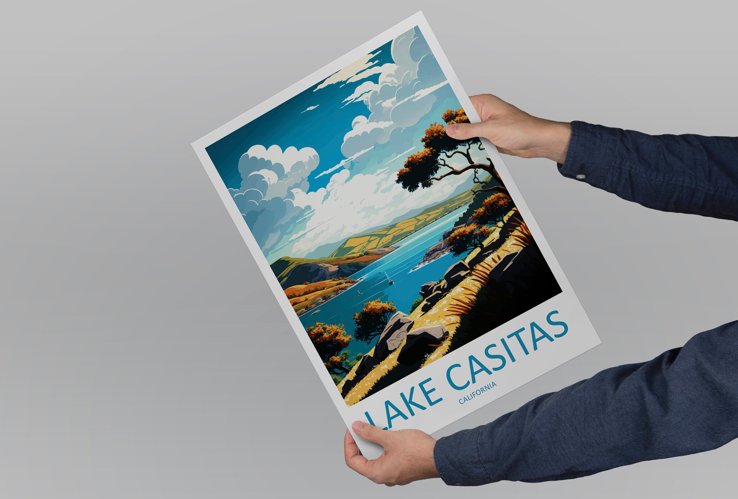 Lake Casitas Travel Print Wall Art Lake Casitas Wall Hanging Home Décor Lake Casitas Gift Art Lovers California Art Lover Gift Lake Casitas