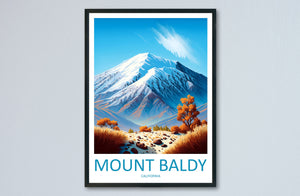 Mount Baldy Travel Print Wall Art Mount Baldy Wall Hanging Home Décor Mount Baldy Gift Art Lovers California Art Lover Gift Mount Baldy