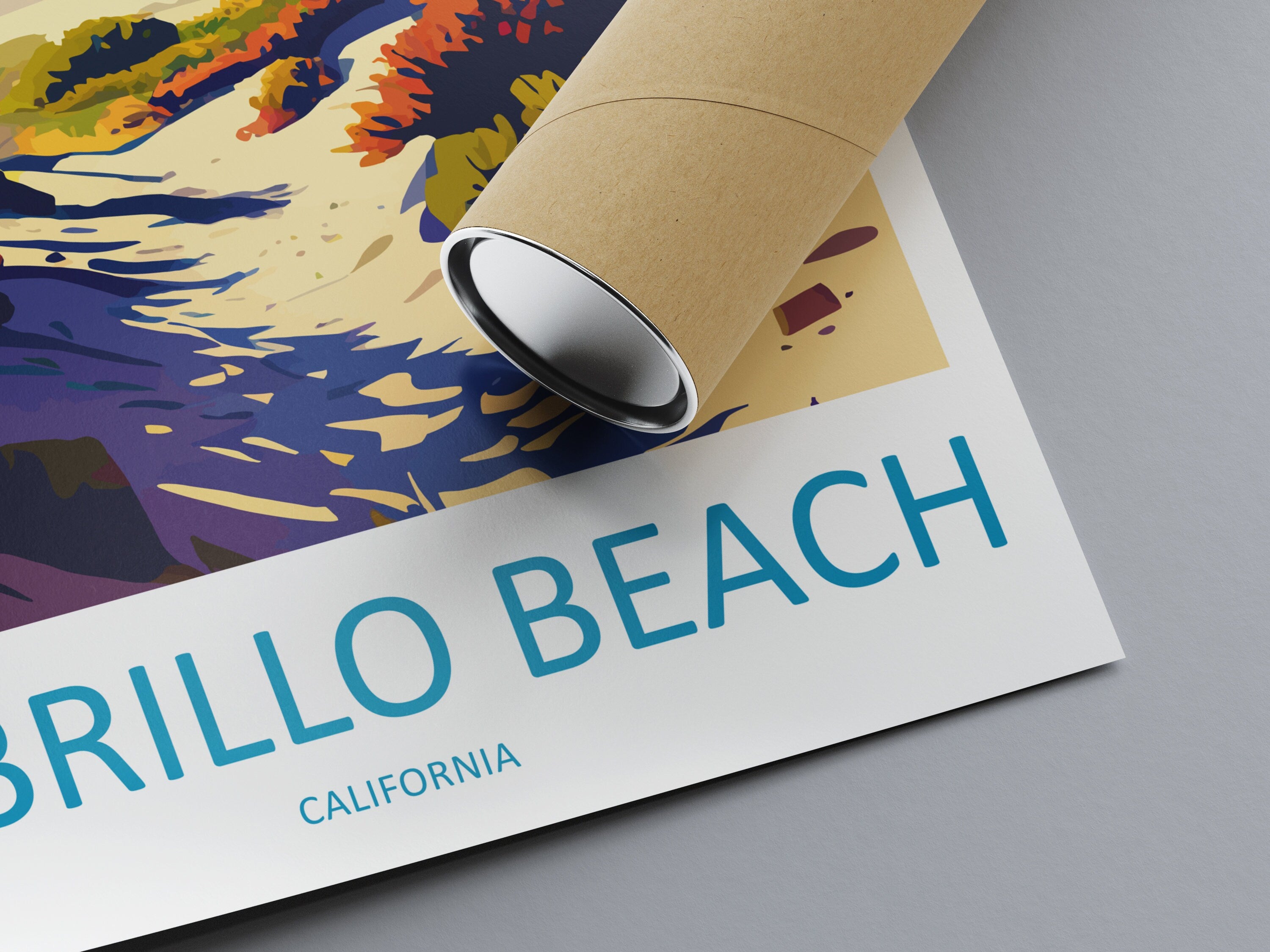 Cambrillo Beach Travel Print Wall Art Cambrillo Beach Wall Hanging Home Décor Cambrillo Beach Gift Art Lovers California Art Lover Gift