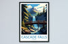 Cascade Falls Travel Print Wall Art Cascade Falls Wall Hanging Home Décor Cascade Falls Gift Art Lovers California Art Lover Gift Poster