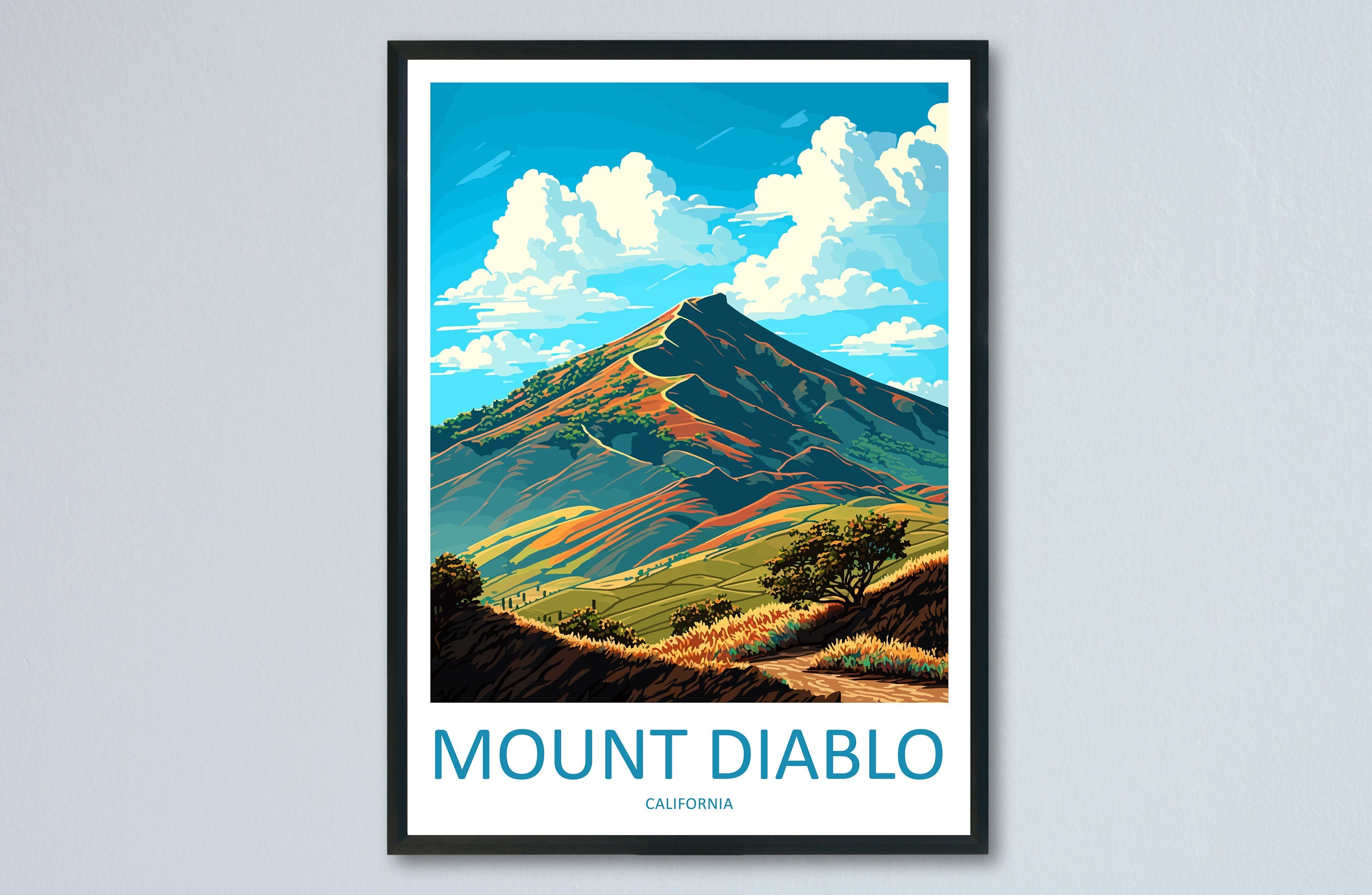 Mount Diablo Travel Print Wall Art Mount Diablo Wall Hanging Home Décor Mount Diablo Gift Art Lovers California Art Lover Gift Print