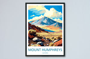 Mount Humphreys Travel Print Wall Art Mount Humphreys Wall Hanging Home Décor Mount Humphreys Gift Art Lovers California Art Lover Gift