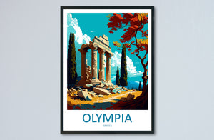 Olympia Travel Print Wall Art Olympia Greece Wall Hanging Home Decoration Olympia Gift Art Lovers Wall Art Print Olympia Greece Wall Art
