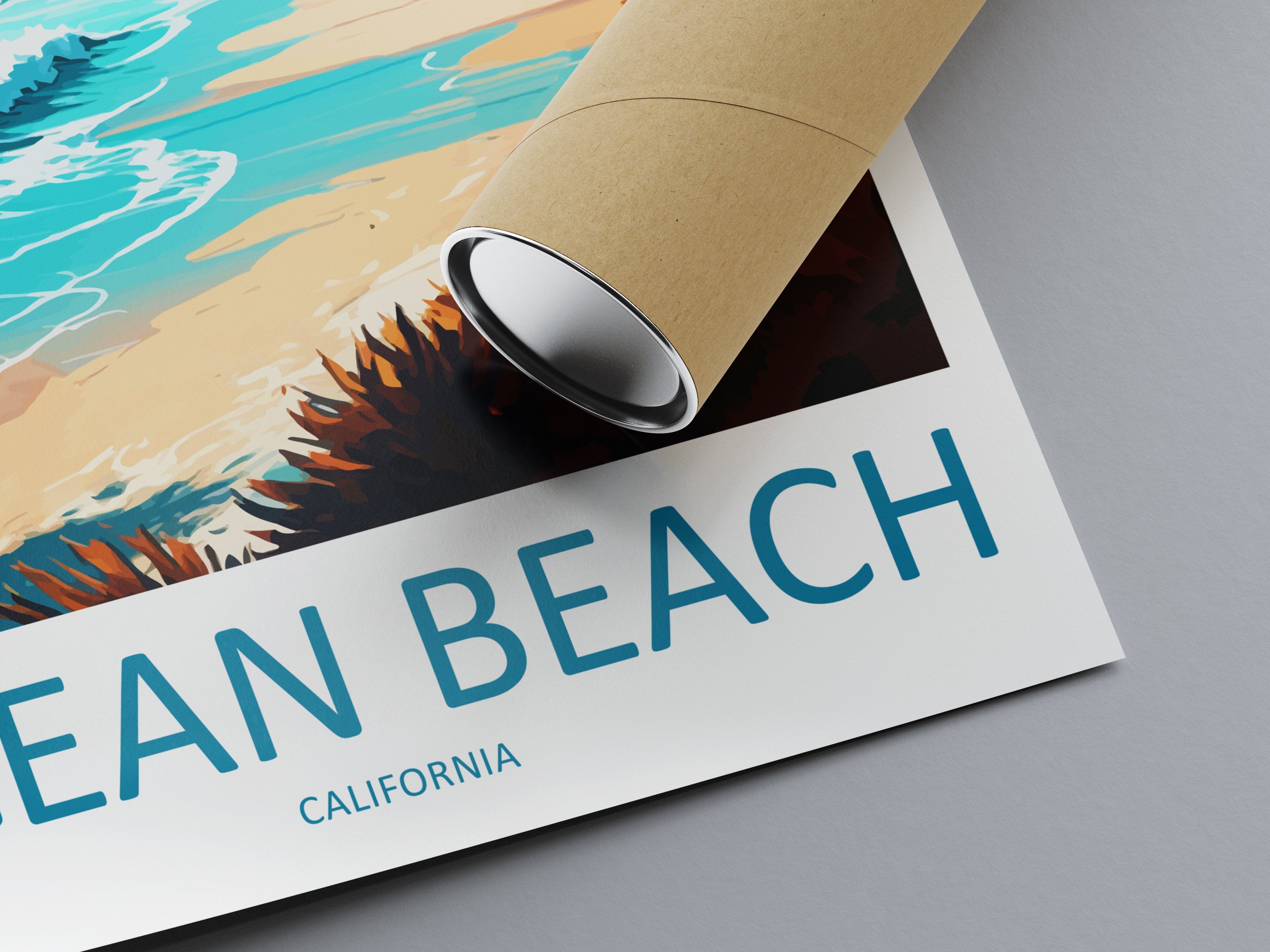 Ocean Beach Travel Print Wall Art Ocean Beach Wall Hanging Home Décor Ocean Beach Gift Art Lovers California Art Poster Ocean Beach Art