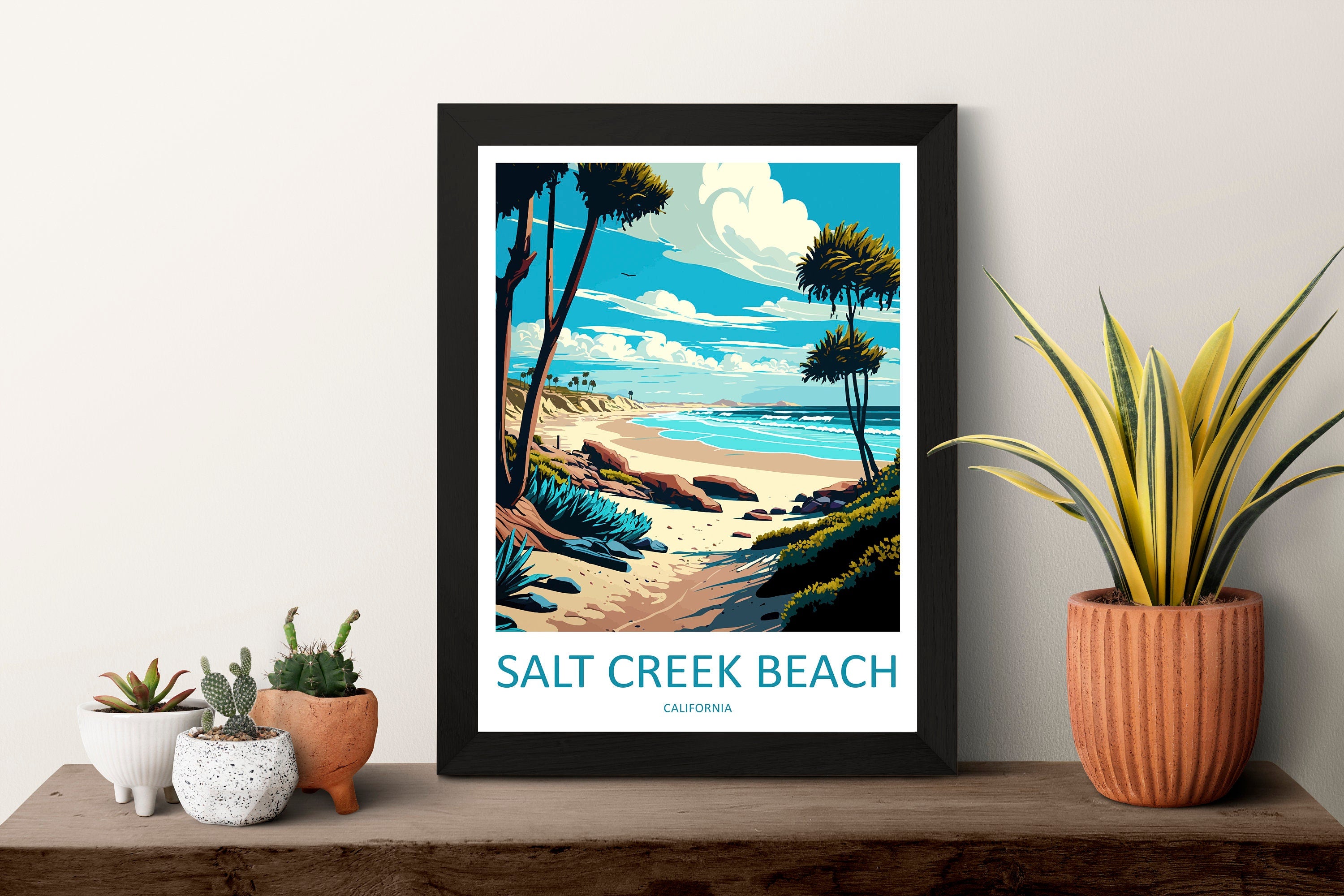 Salt Creek Beach Travel Print Wall Art Salt Creek Beach Wall Hanging Home Décor Salt Creek Beach Gift Art Lovers California Art Poster