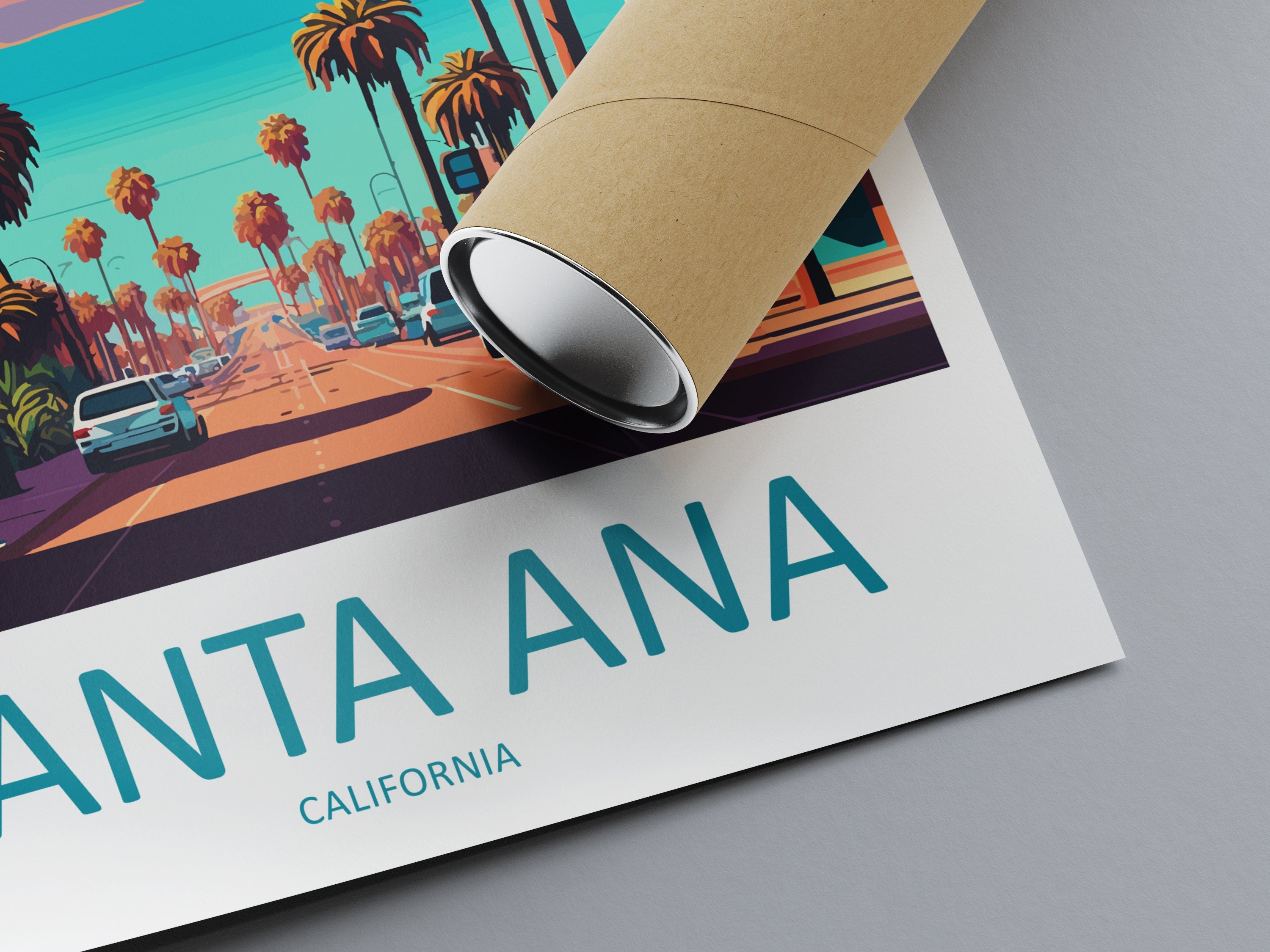 Santa Ana Travel Print Wall Art Santa Ana Wall Hanging Home Décor Santa Ana Gift Art Lovers California Art Poster Santa Ana Wall Poster