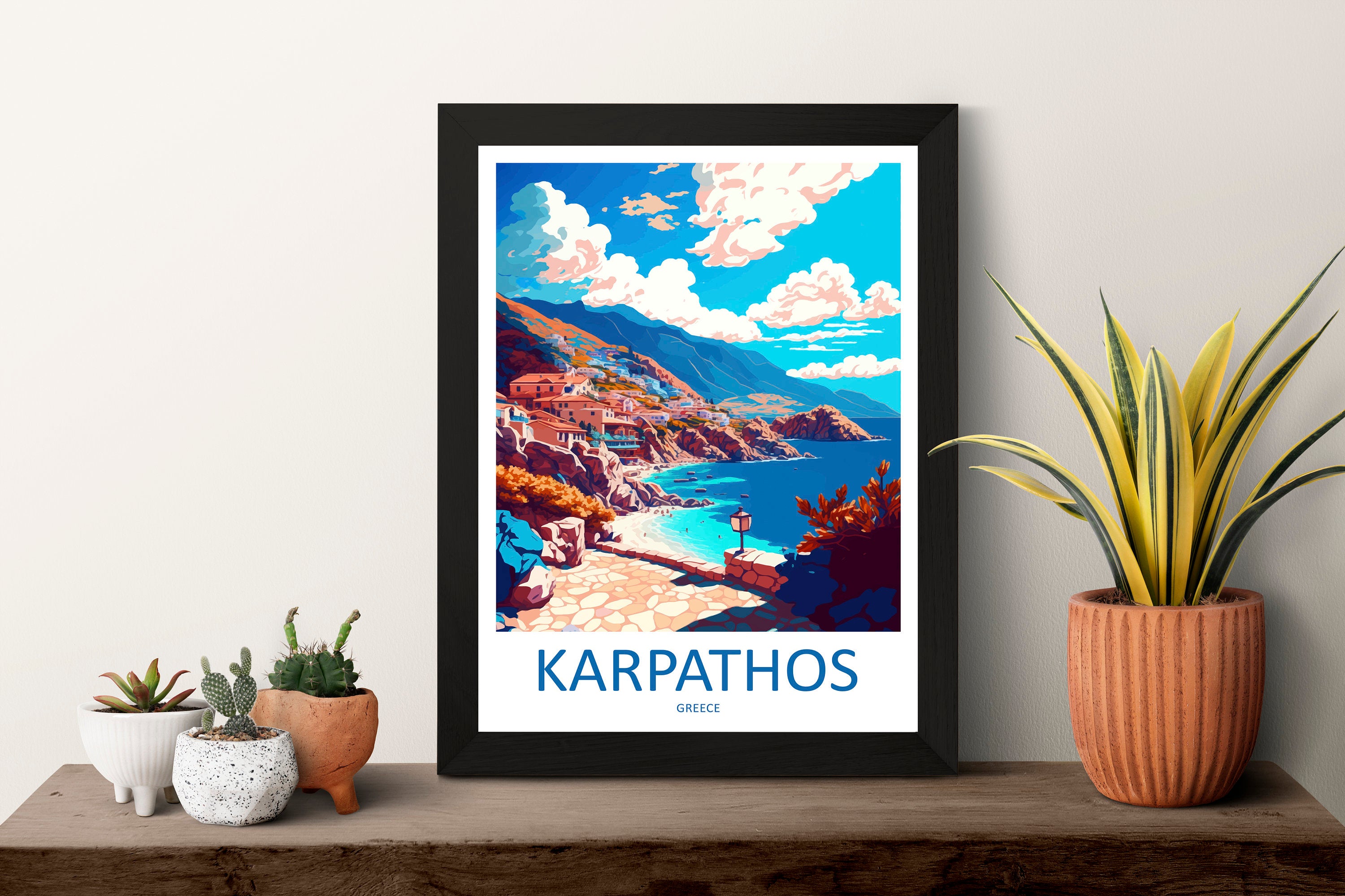 Karpathos Travel Print Wall Art Karpathos Greece Wall Hanging Home Decoration Karpathos Gift Art Lovers Wall Art Print Karpathos Greece Art