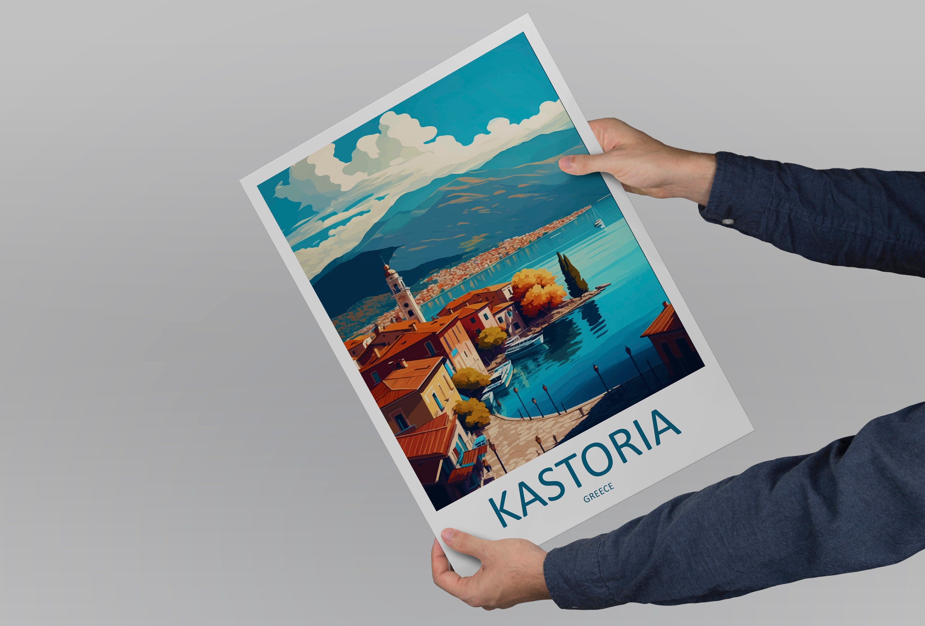 Kastoria Travel Print Wall Art Kastoria Greece Wall Hanging Home Decoration Kastoria Gift Art Lovers Wall Art Print Kastoria Greece Wall Art