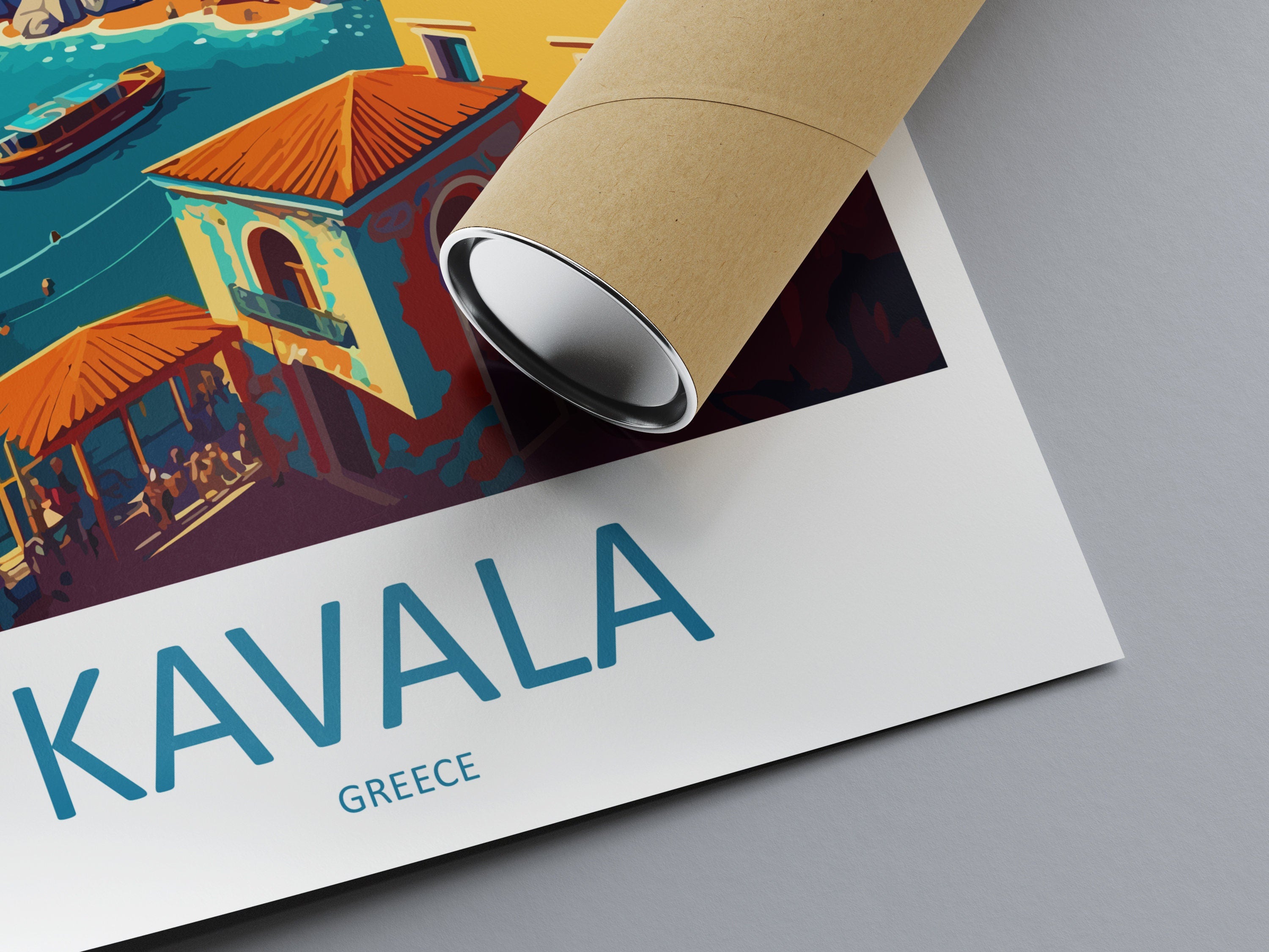 Kavala Travel Print Wall Art Kavala Greece Wall Hanging Home Decoration Kavala Gift Art Lovers Wall Art Print Kavala Greece Wall Art