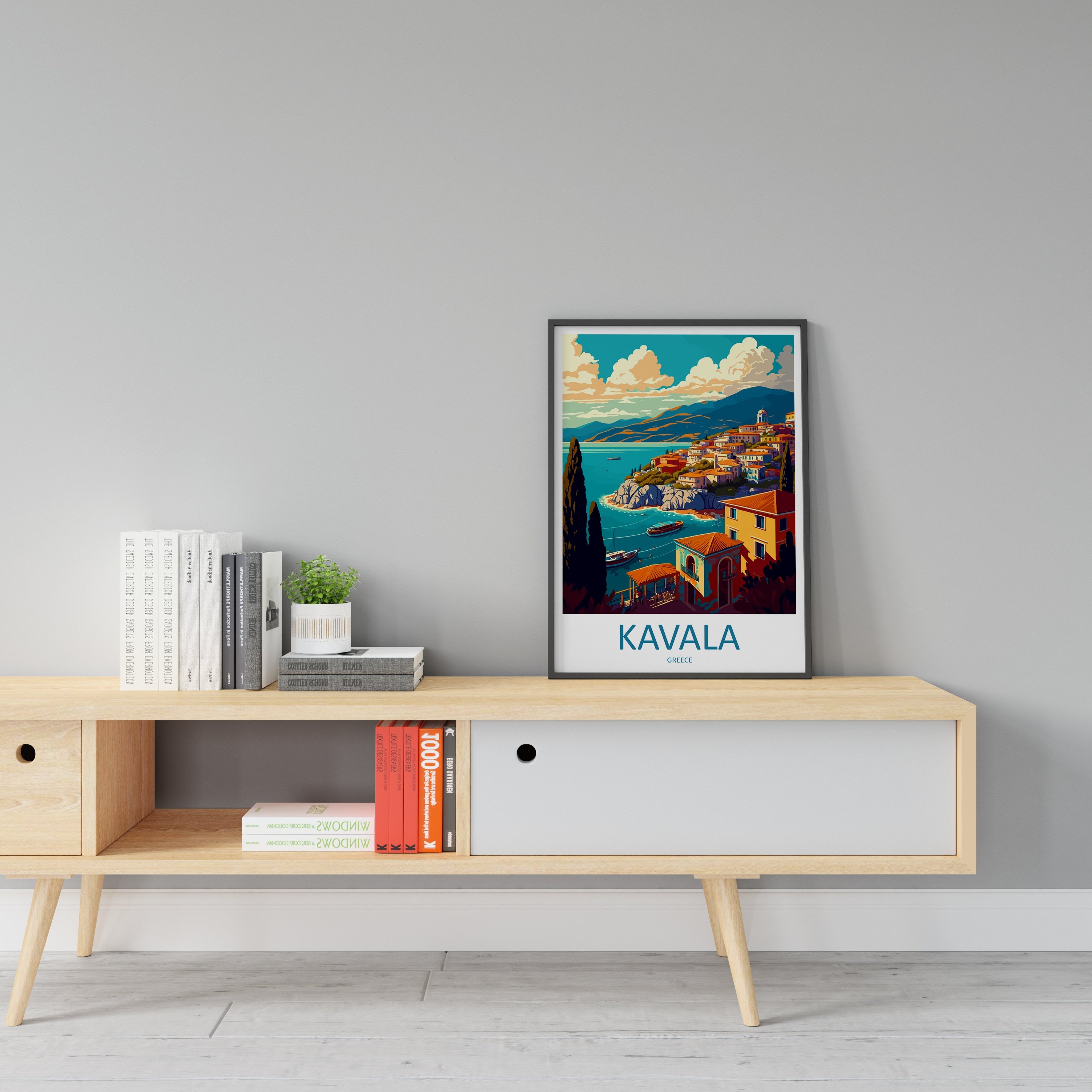 Kavala Travel Print Wall Art Kavala Greece Wall Hanging Home Decoration Kavala Gift Art Lovers Wall Art Print Kavala Greece Wall Art