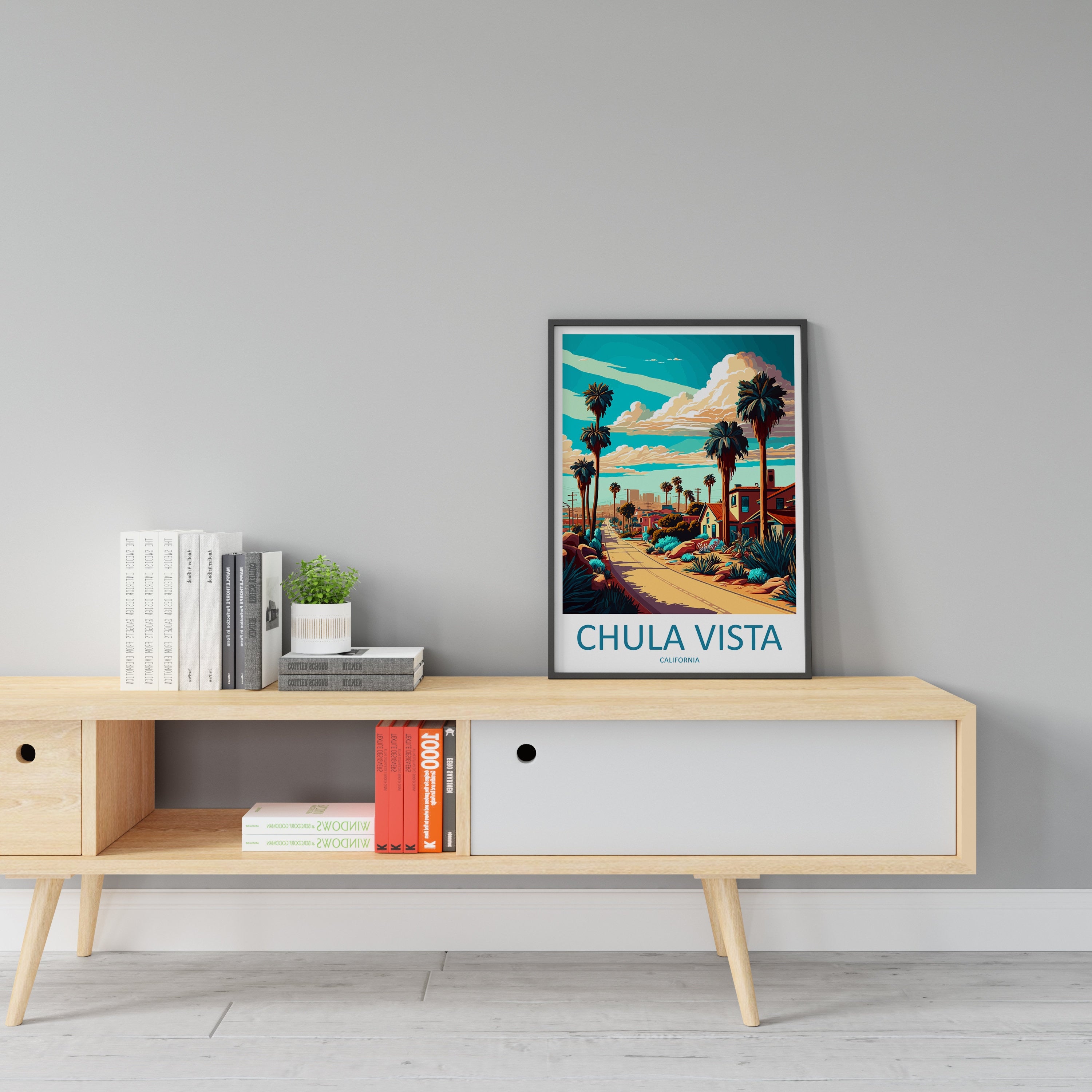 Chula Vista Travel Print Wall Art Chula Vista Wall Hanging Home Décor Chula Vista Gift Art Lovers California Art Lover Gift California Art