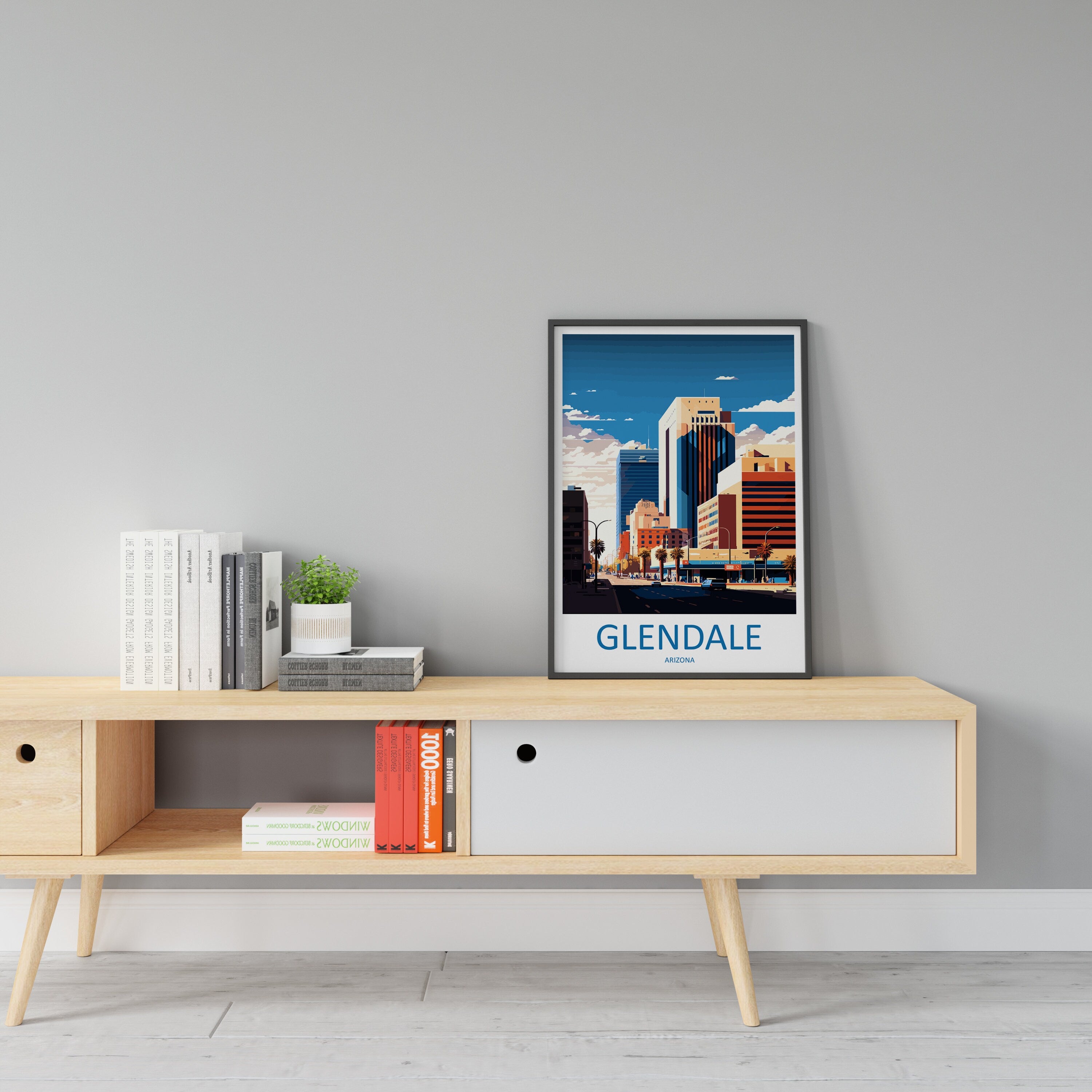 Glendale Travel Print Wall Art Glendale Wall Hanging Home Décor Glendale Gift Art Lovers Arizona Art Lover Gift Arizona Travel Print