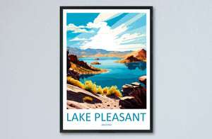 Lake Pleasant Travel Print Wall Art Lake Pleasant Wall Hanging Home Décor Lake Pleasant Gift Art Lovers Arizona Art Lover Gift Arizona Art
