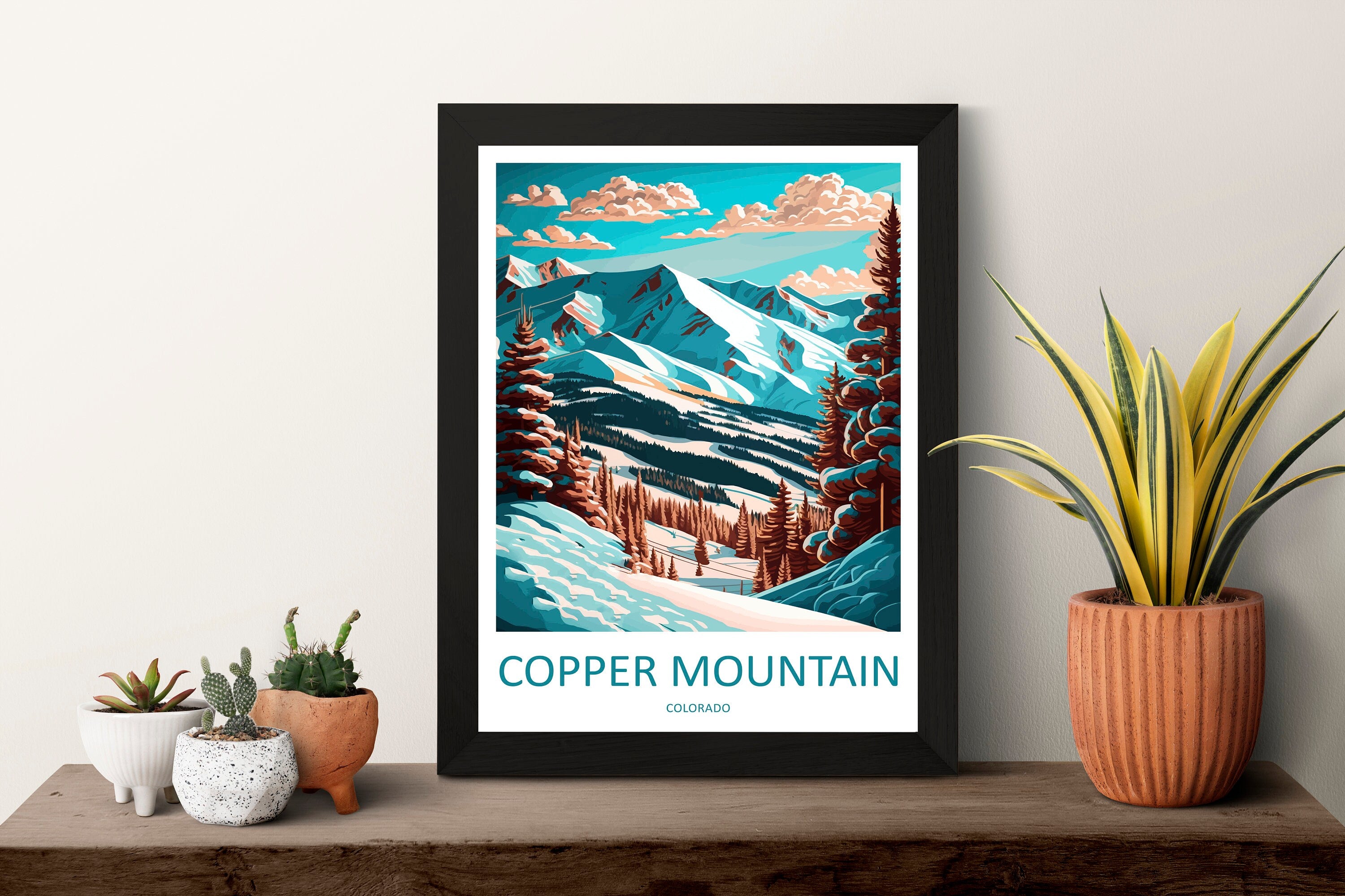 Copper Mountain Travel Print Wall Art Copper Mountain Wall Hanging Home Décor Copper Mountain Gift Art Lovers Colorado Art Gift Lover