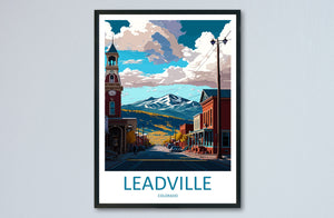 Leadville Travel Print Wall Art Leadville Wall Hanging Home Décor Leadville Gift Art Lovers Colorado Art Gift Lover Print