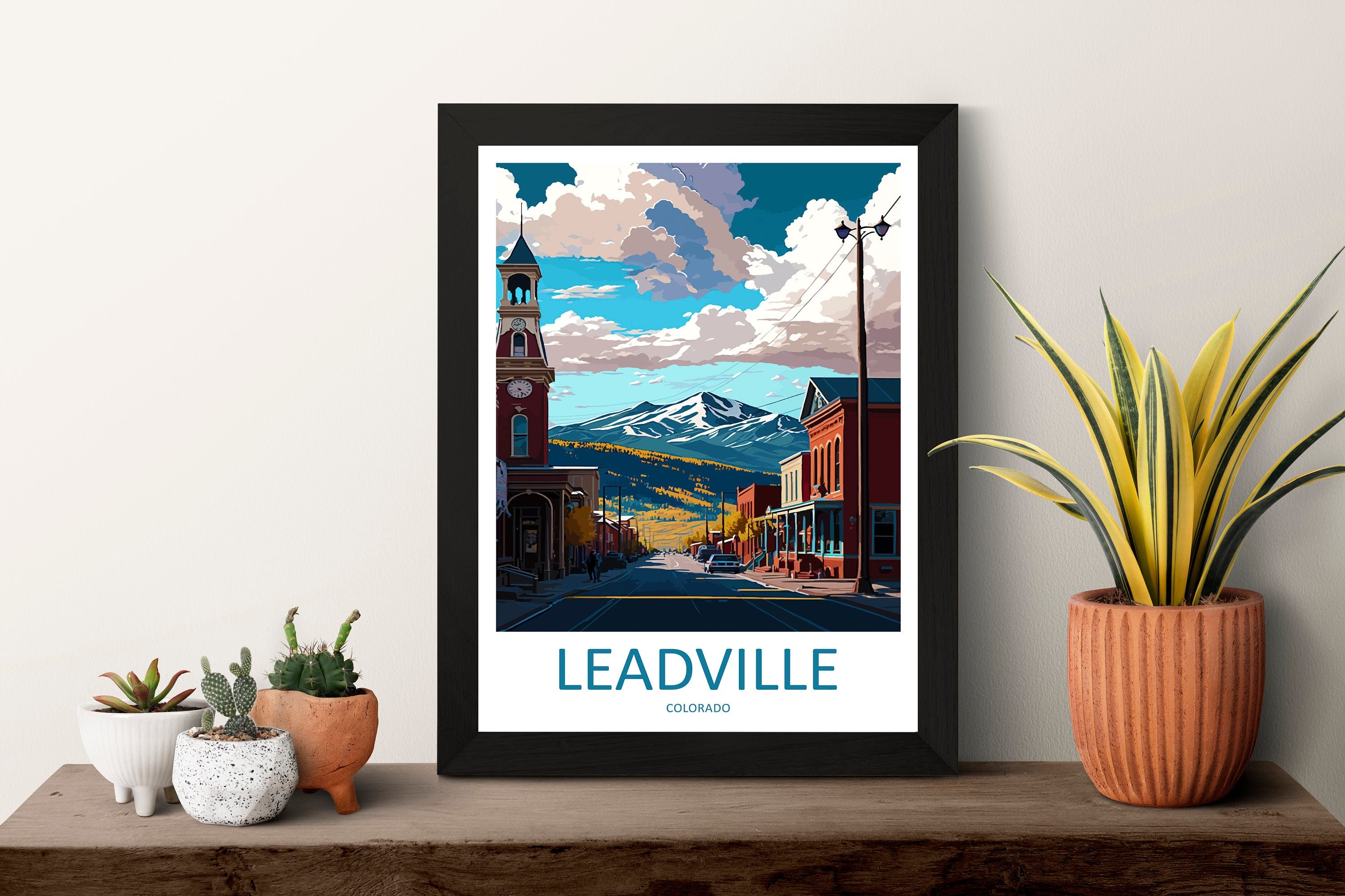 Leadville Travel Print Wall Art Leadville Wall Hanging Home Décor Leadville Gift Art Lovers Colorado Art Gift Lover Print