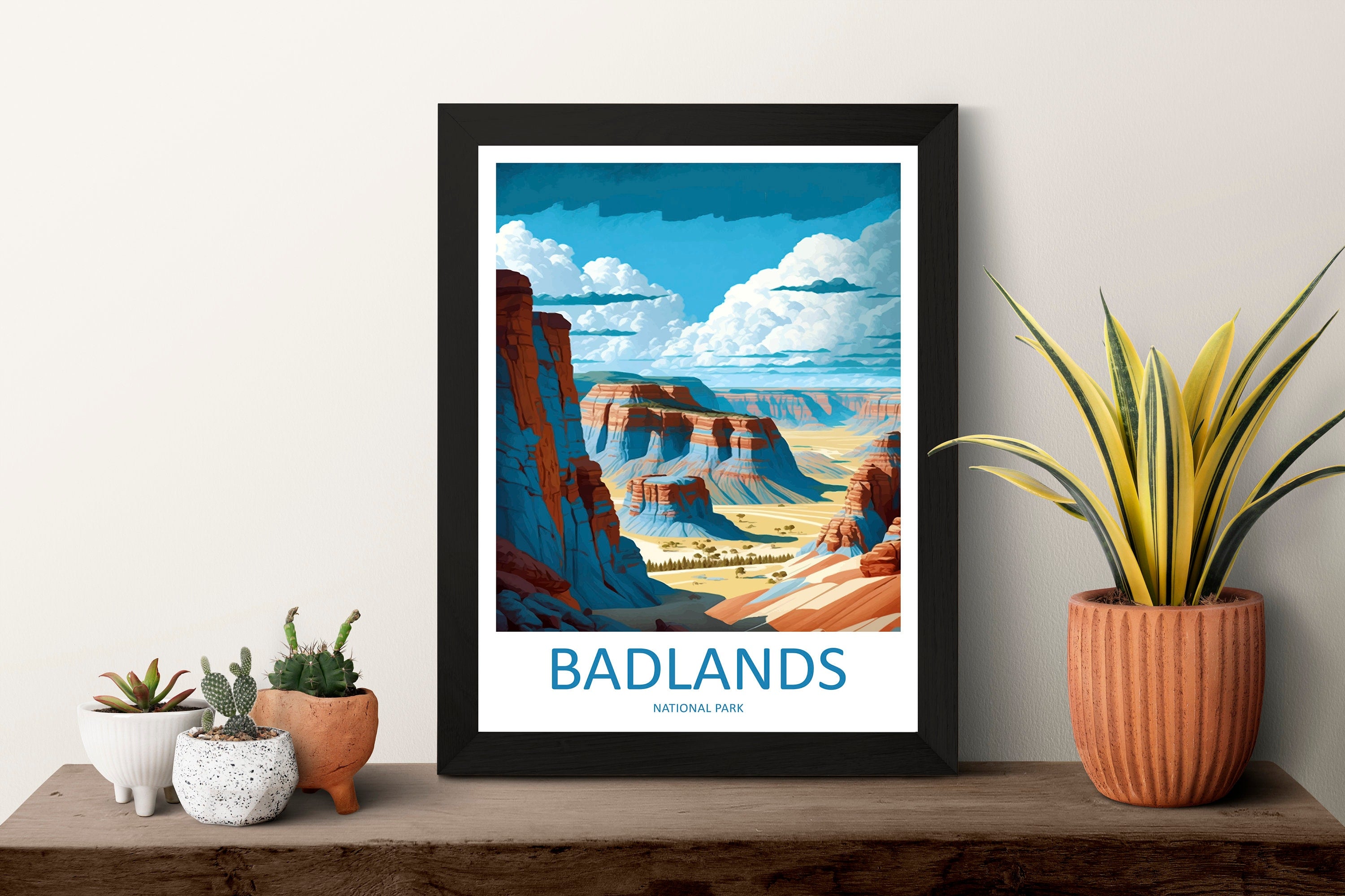 Badlands National Park Travel Print Wall Art Badlands National Park Wall Hanging Home Décor Badlands National Park Gift Art Lovers