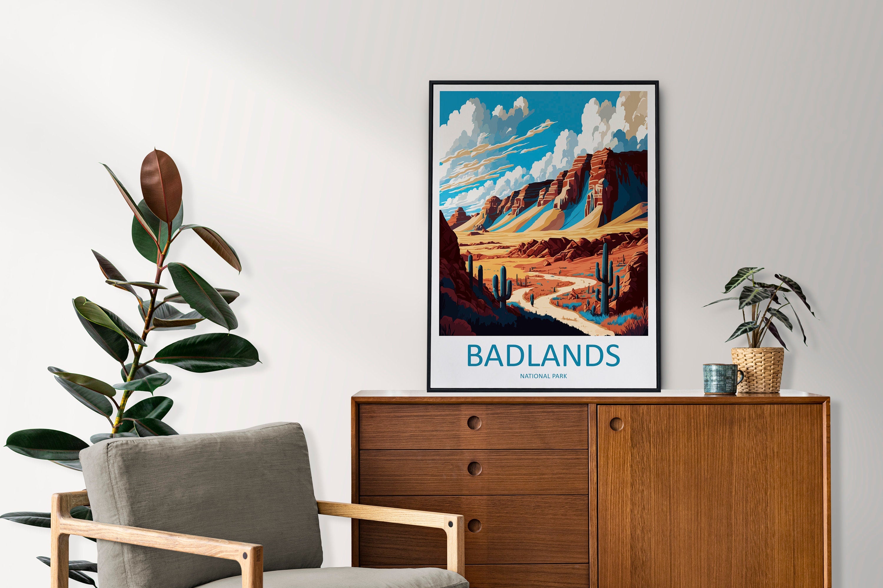 Badlands National Park Travel Print Wall Art Badlands National Park Wall Hanging Home Décor Badlands National Park Gift Art Lovers