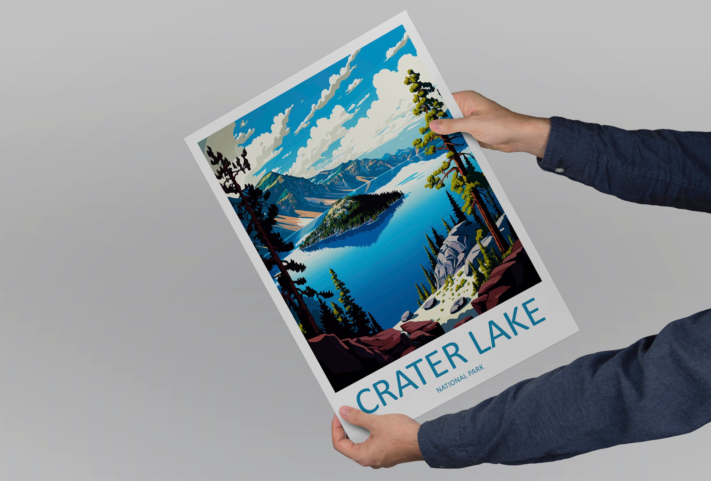 Crater Lake National Park Travel Print Wall Art Crater Lake National Park Wall Hanging Home Décor Crater Lake National Park Gift Art